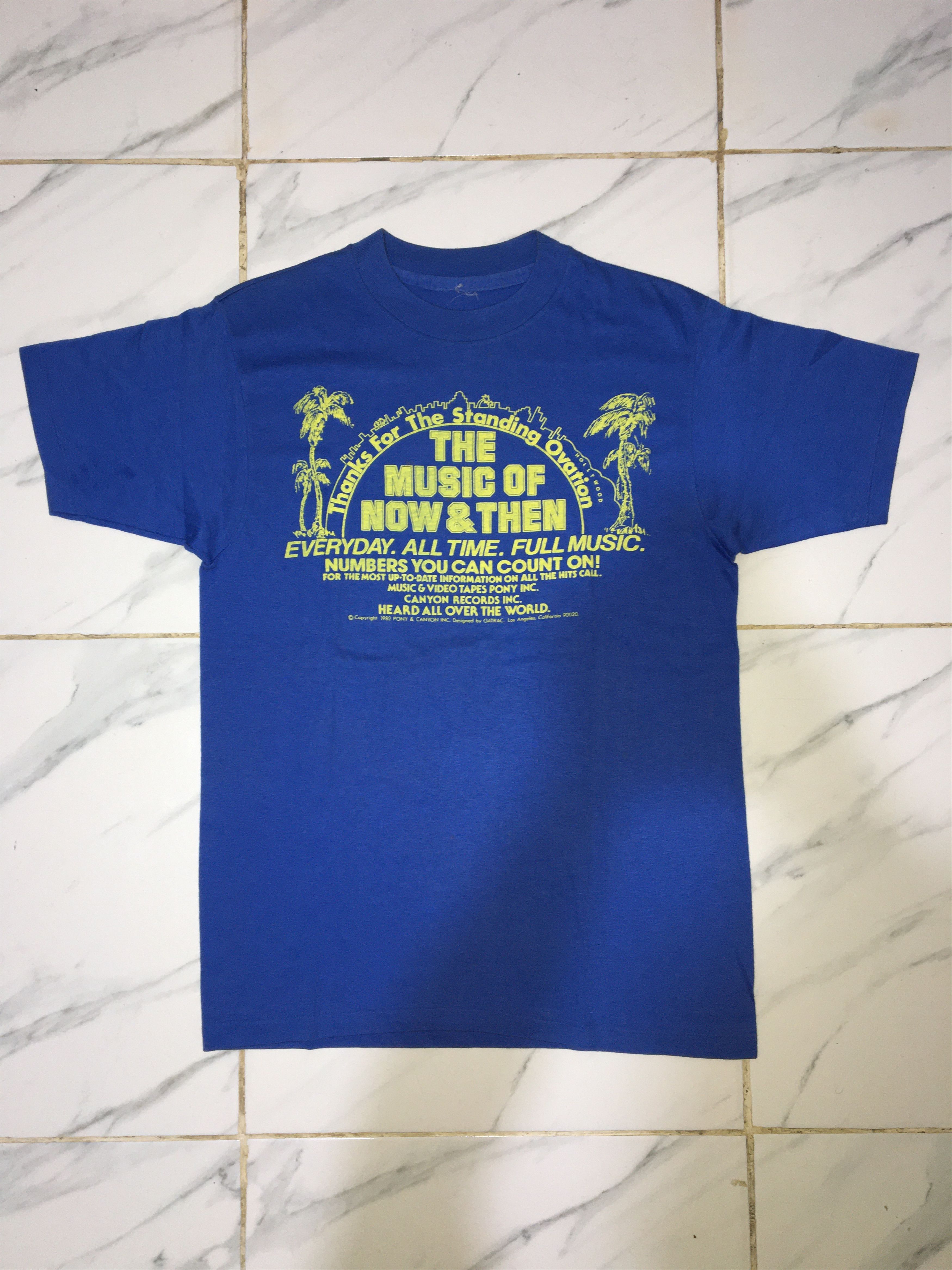 Vintage Vintage 80s PONY & CANYON The Music Of Now & Then Tshirt Size US S / EU 44-46 / 1 - 1 Thumbnail