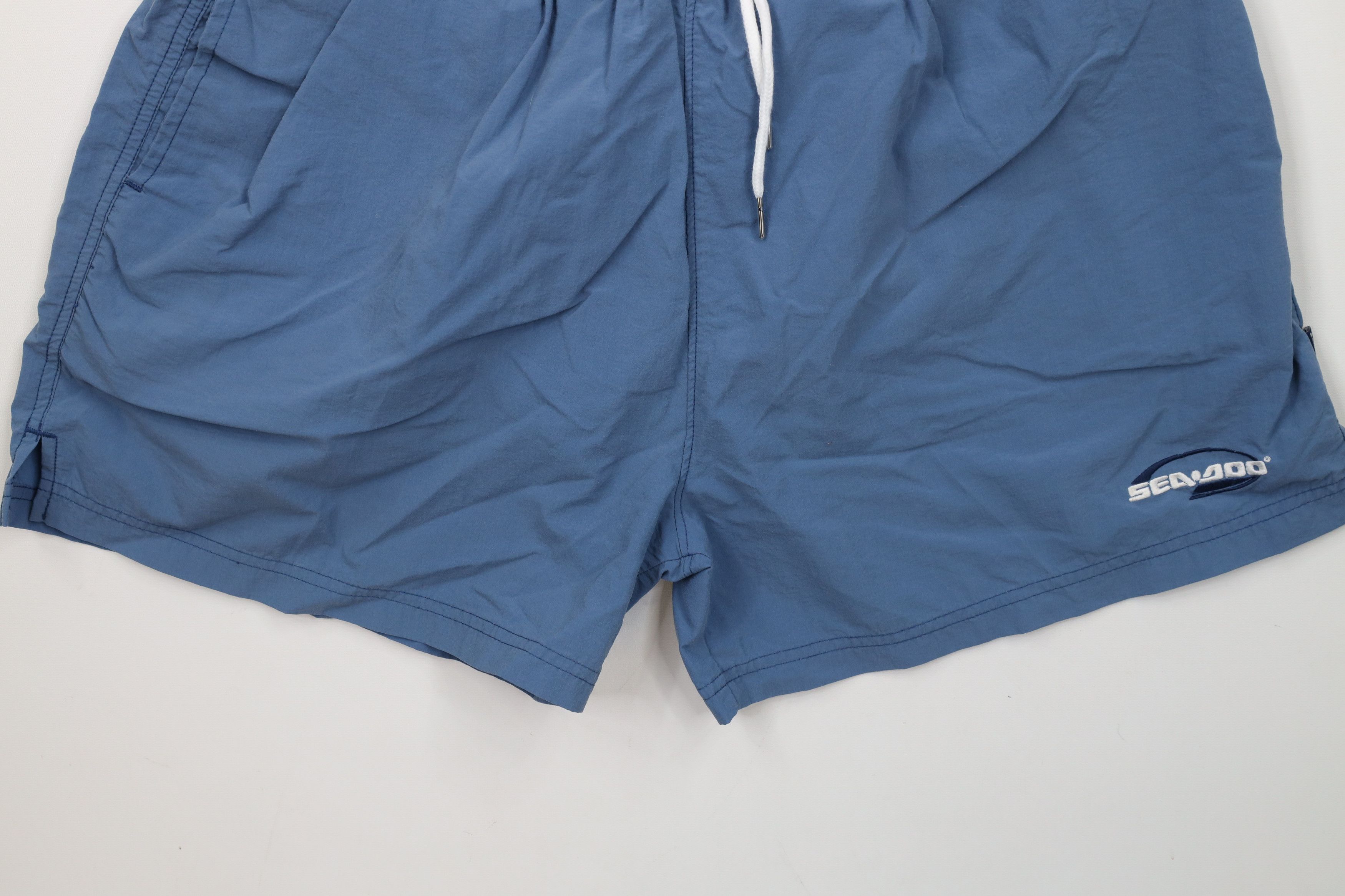 Vintage Vintage 90s Sea Doo Bombardier Lined Shorts Trunks Blue Size US 36 / EU 52 - 4 Thumbnail