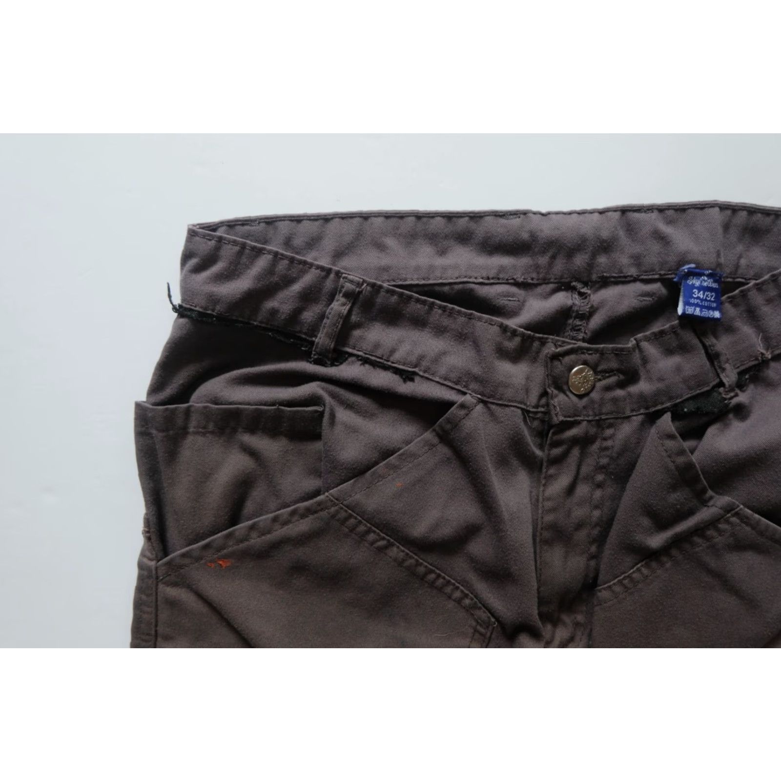Vintage VINTAGE SKYLINE WEARS CARGO PANTS Gray Men 34x32 Cargo Workwear Cotton 90s Grunge Hip Hop Straight 32" Inseam Mens Size US 34 / EU 50 - 7 Thumbnail