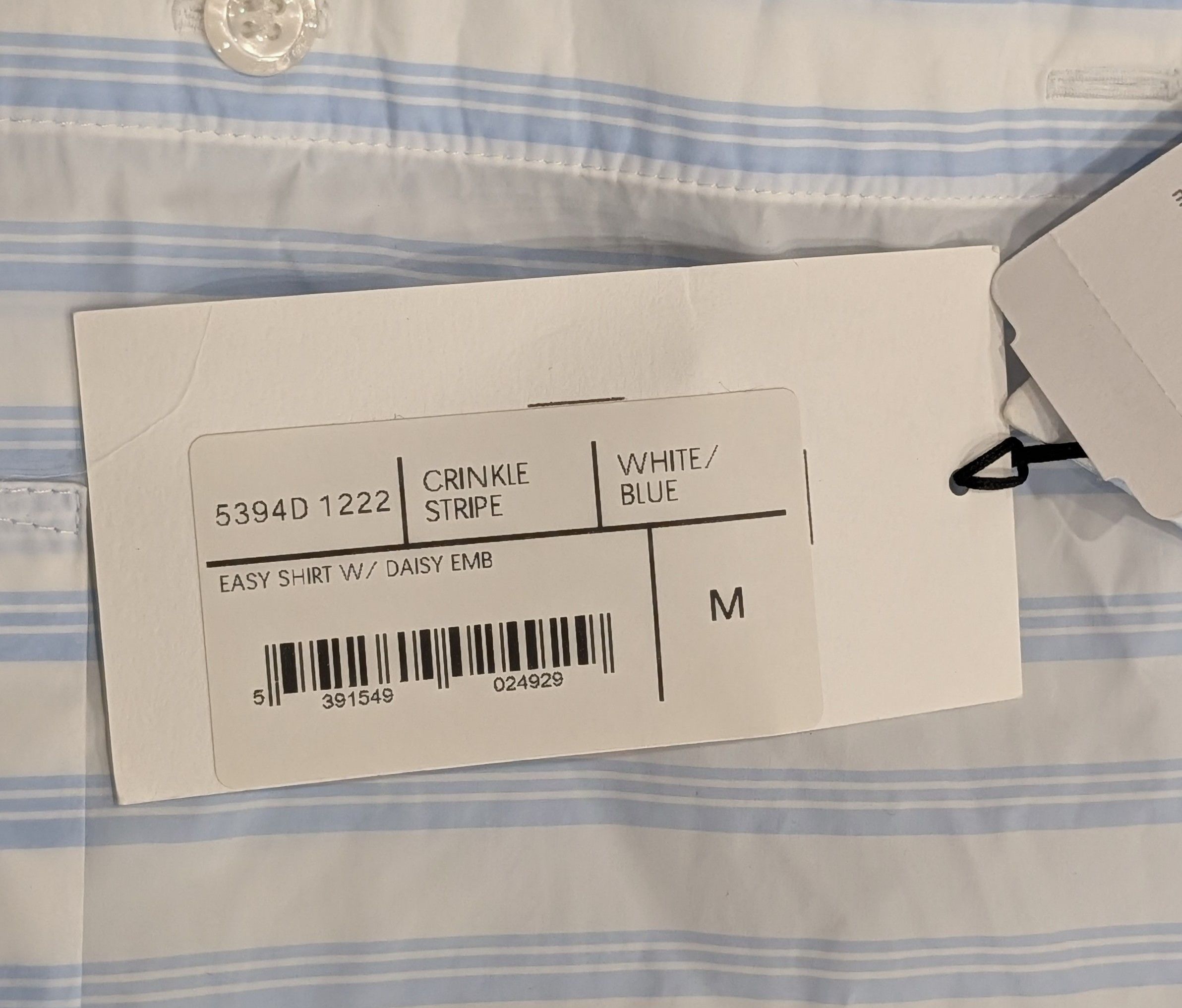 Simone Rocha SIMONE ROCHA Multi Stripe LS Sport Shirt White/Blue Medium Size US M / EU 48-50 / 2 - 9 Thumbnail