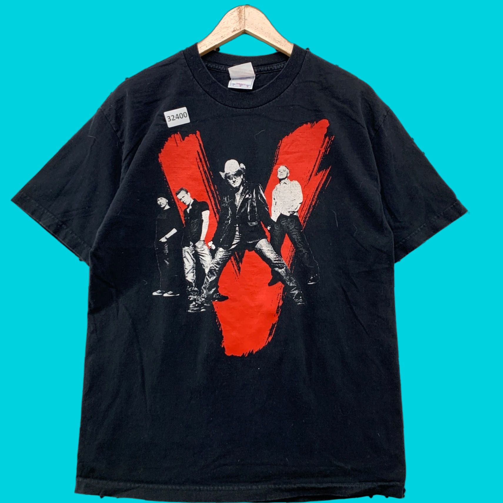 Vintage VINTAGE Murina U2 Vertigo Band Tour T-Shirt Black Mens Large Music Rock 21x28.5 USA Size US L / EU 52-54 / 3 - 1 Thumbnail