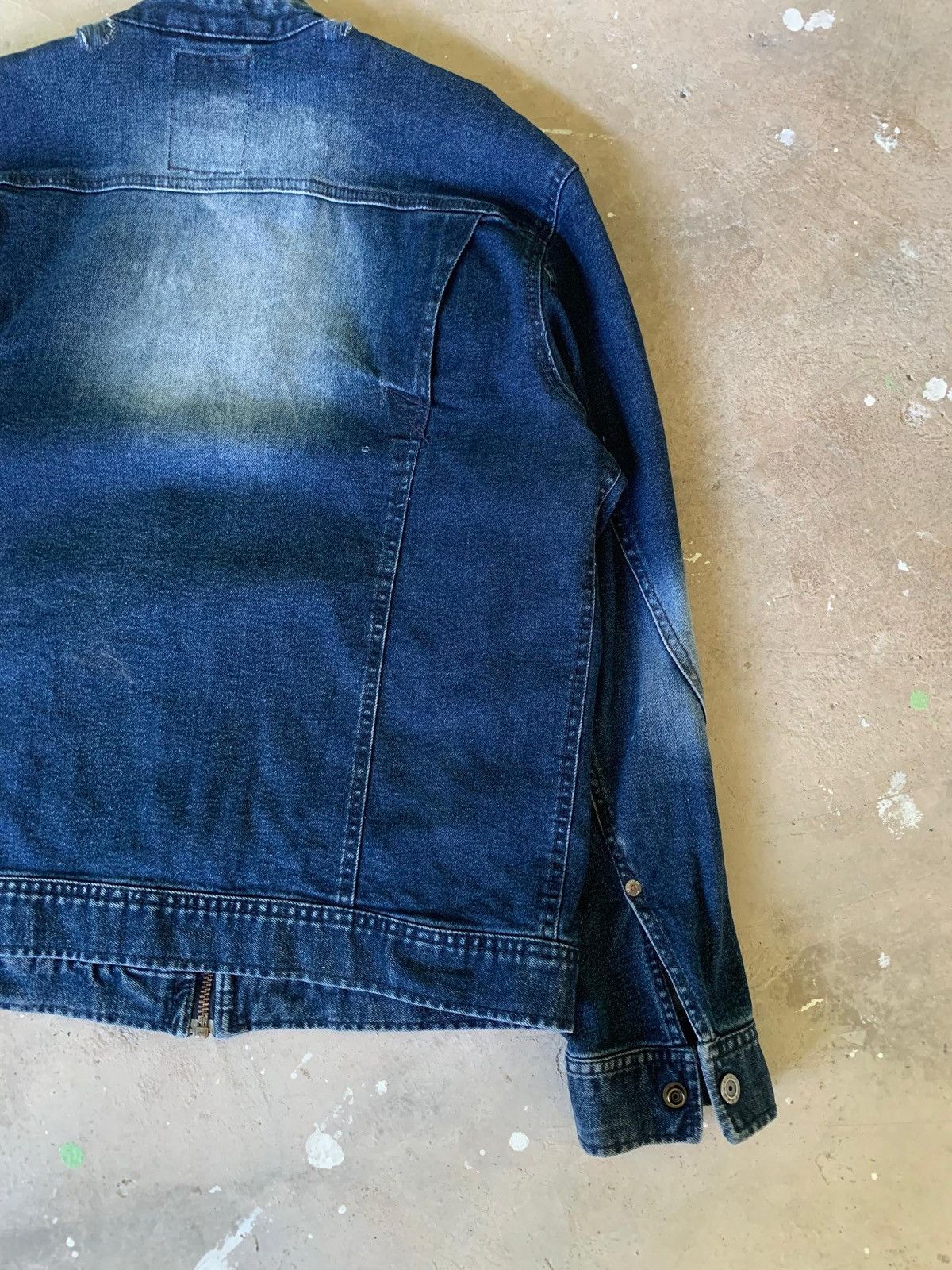 Japanese Brand I’Z Frontier 7570 Distressed Denim Rider Jacket Size US M / EU 48-50 / 2 - 14 Thumbnail