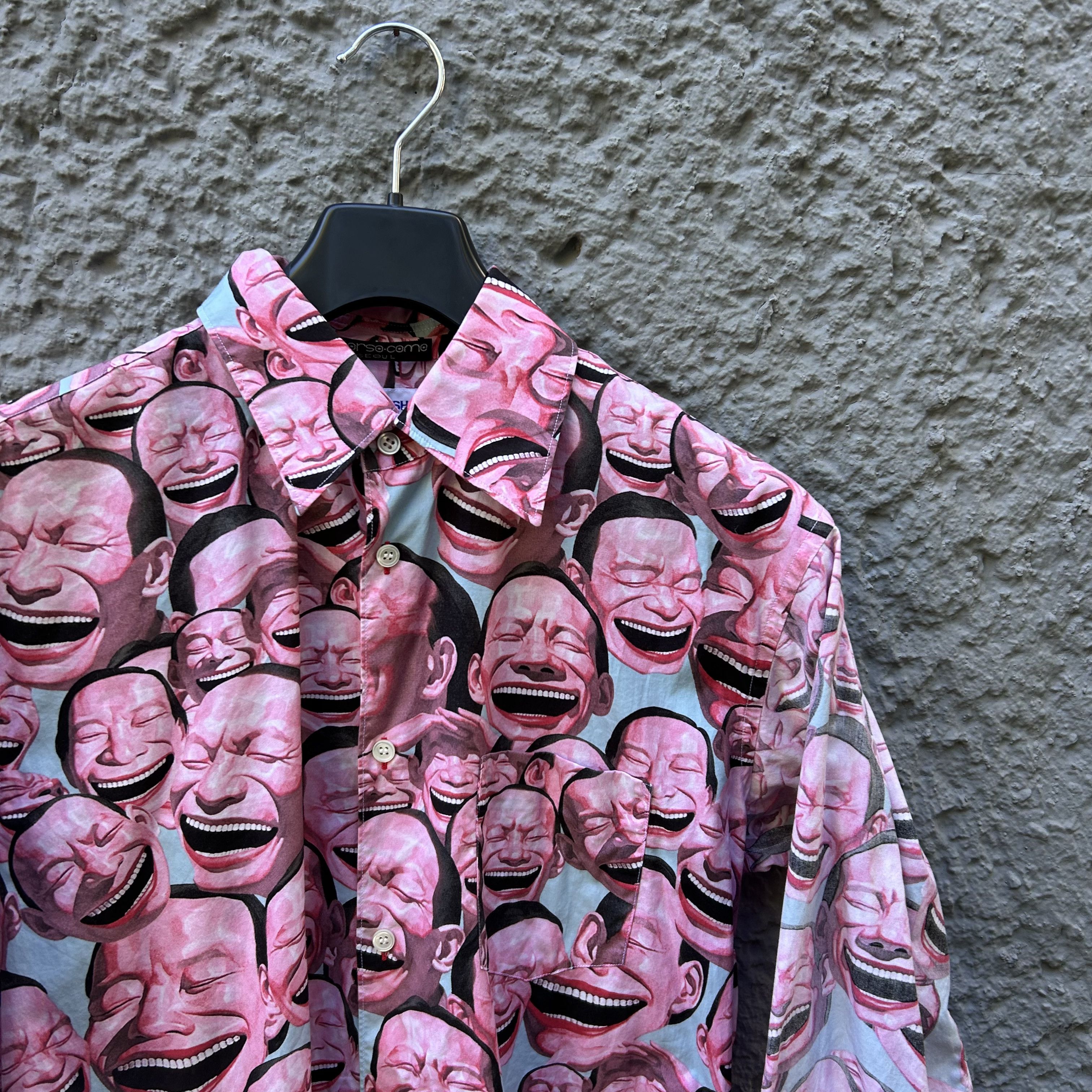 Comme des Garcons SHIRT CDG Shirt x Yue Minjun Laughing Man Pink Shirt S/S21 Size US M / EU 48-50 / 2 - 3 Thumbnail
