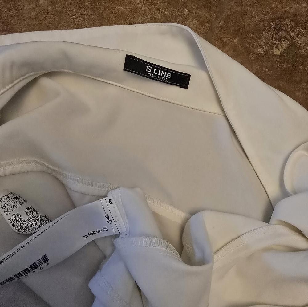 Designer White SLINE Black Label Duster Cardigan Size M / US 6-8 / IT 42-44 - 3 Thumbnail