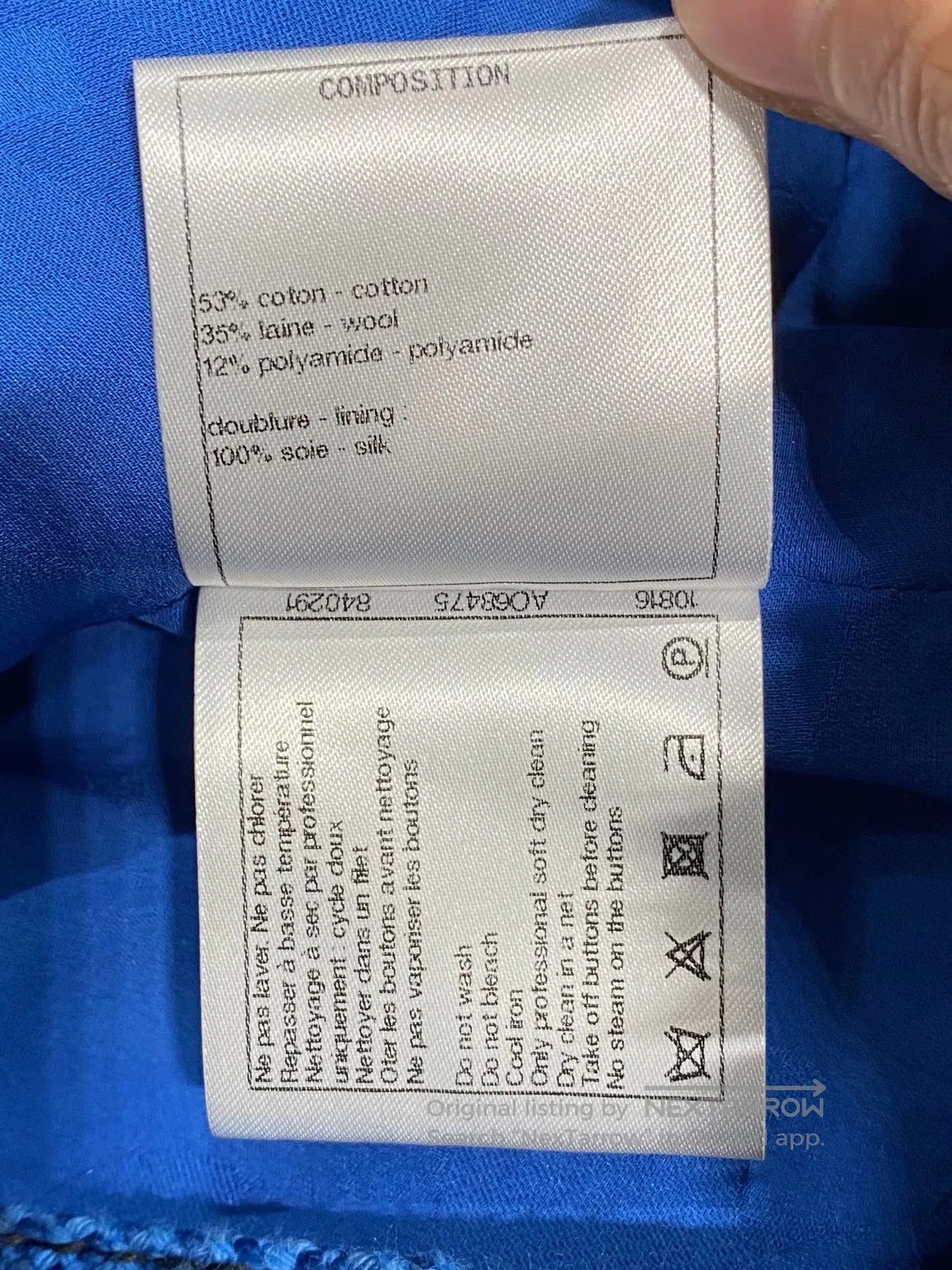 Chanel Chanel 2020 Blue Six-Pocket Jacket. Size US S / EU 44-46 / 1 - 5 Thumbnail