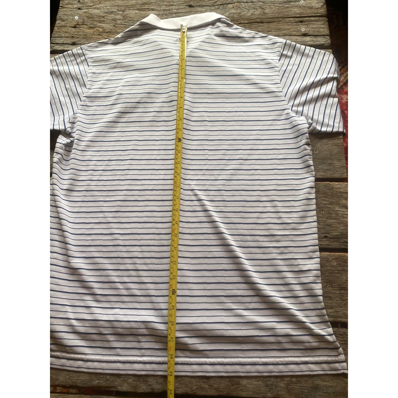 Adidas Adidas Climalite Mens Medium Pebble Beach US Open Short Sleeve Sreiped Size US 31 - 6 Thumbnail