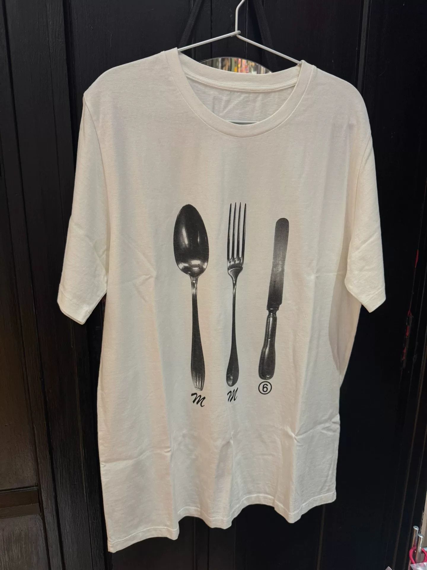 mm6 cutlery graphic short sleeve t-shirt