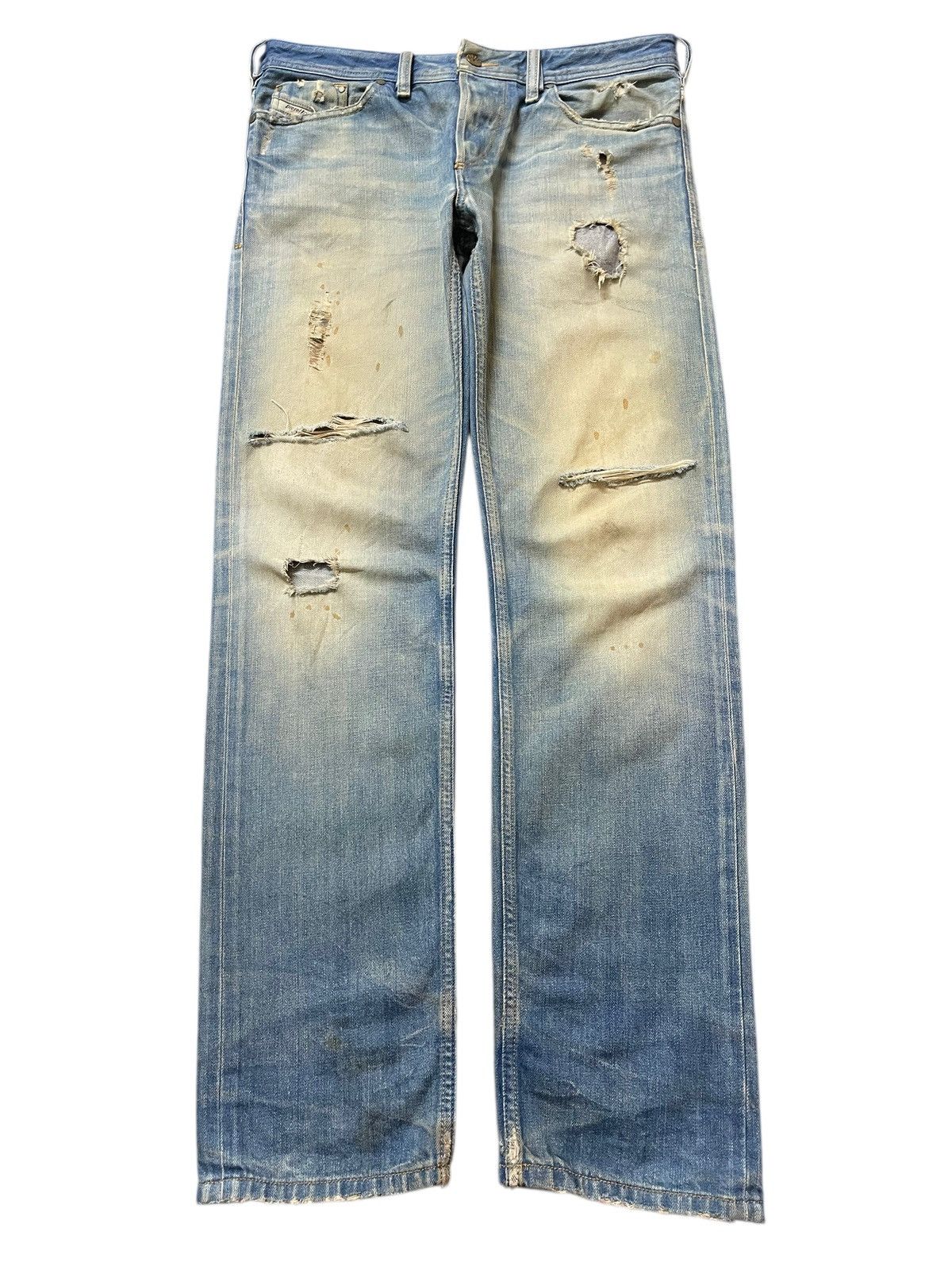 Diesel Vintage Diesel Industry Mud Wash Distressed Style Jeans Size US 33 - 1 Thumbnail