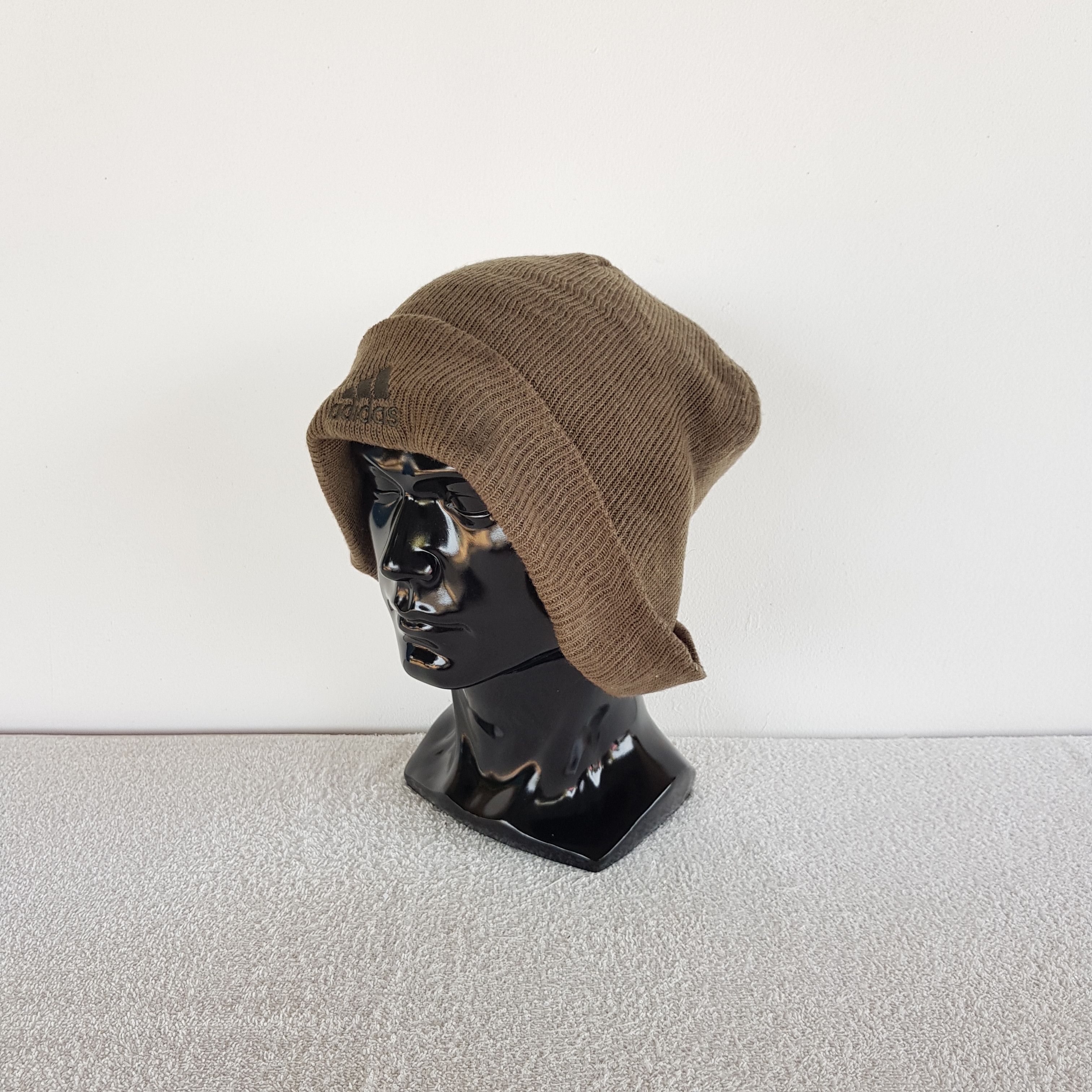 Adidas Vintage Adidas Beanie 90s Adidas Ribbed Knit Snow Caps Hats Size ONE SIZE - 1 Thumbnail