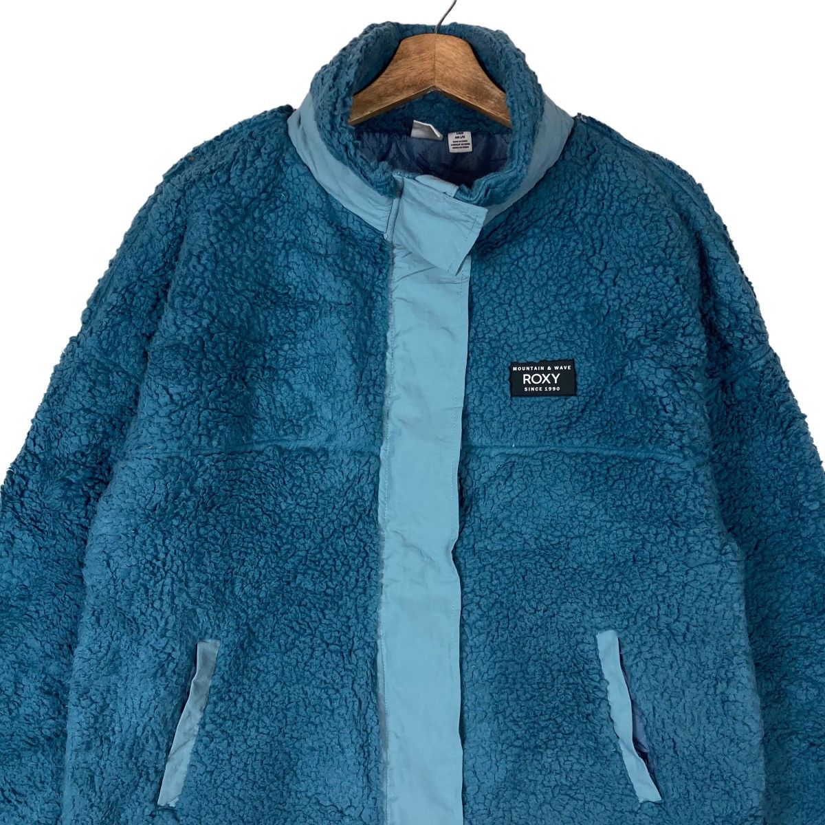 Quiksilver Vintage Roxy Mountain & Wave Snap Button Hidden Zipper Size US L / EU 52-54 / 3 - 2 Thumbnail