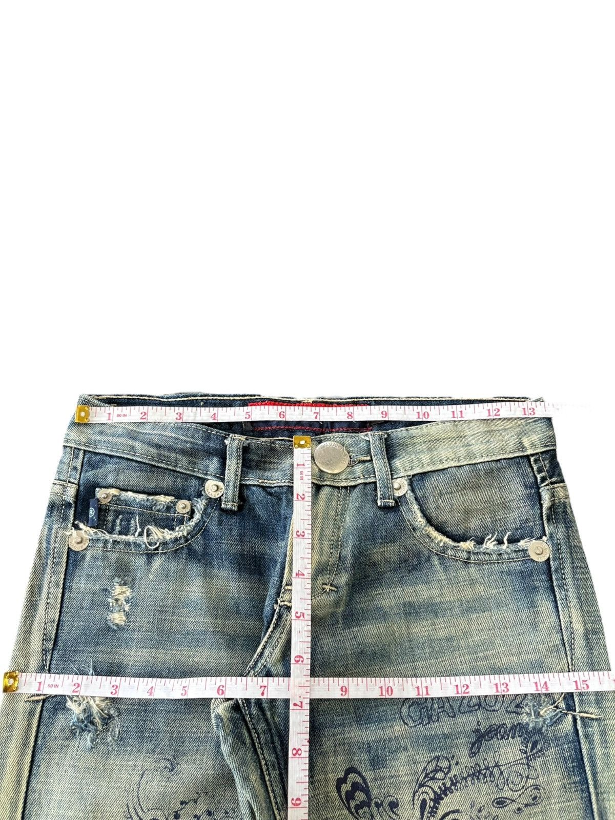 Japanese Brand Vintage Japanese Brand Rusty Mud Wash Distress Bootcut Jeans Size 27" / US 4 / IT 40 - 10 Thumbnail