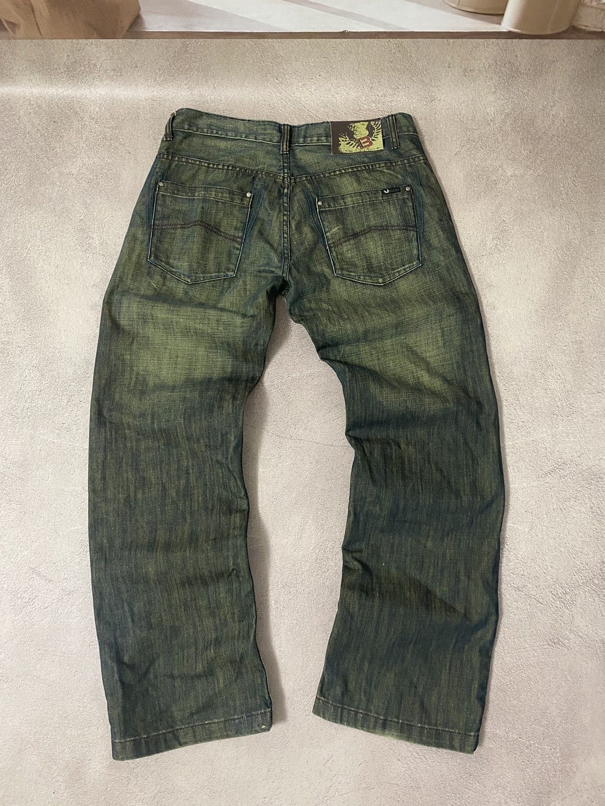 Faded Crash denim thrashed y2k distressed jeans