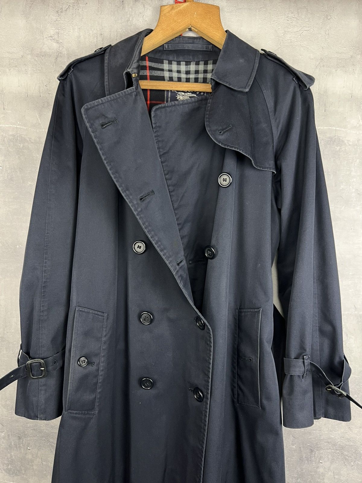 Burberry Vintage Burberrys Nova Check Double Breasted Trench Coat 10 Size M / US 6-8 / IT 42-44 - 7 Thumbnail