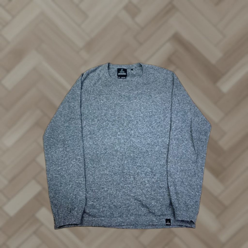 Prana prAna Kaola Crew Sweater Mens M Gray Casual Travel Outdoor Pullover 10039 Size US M / EU 48-50 / 2 - 1 Thumbnail