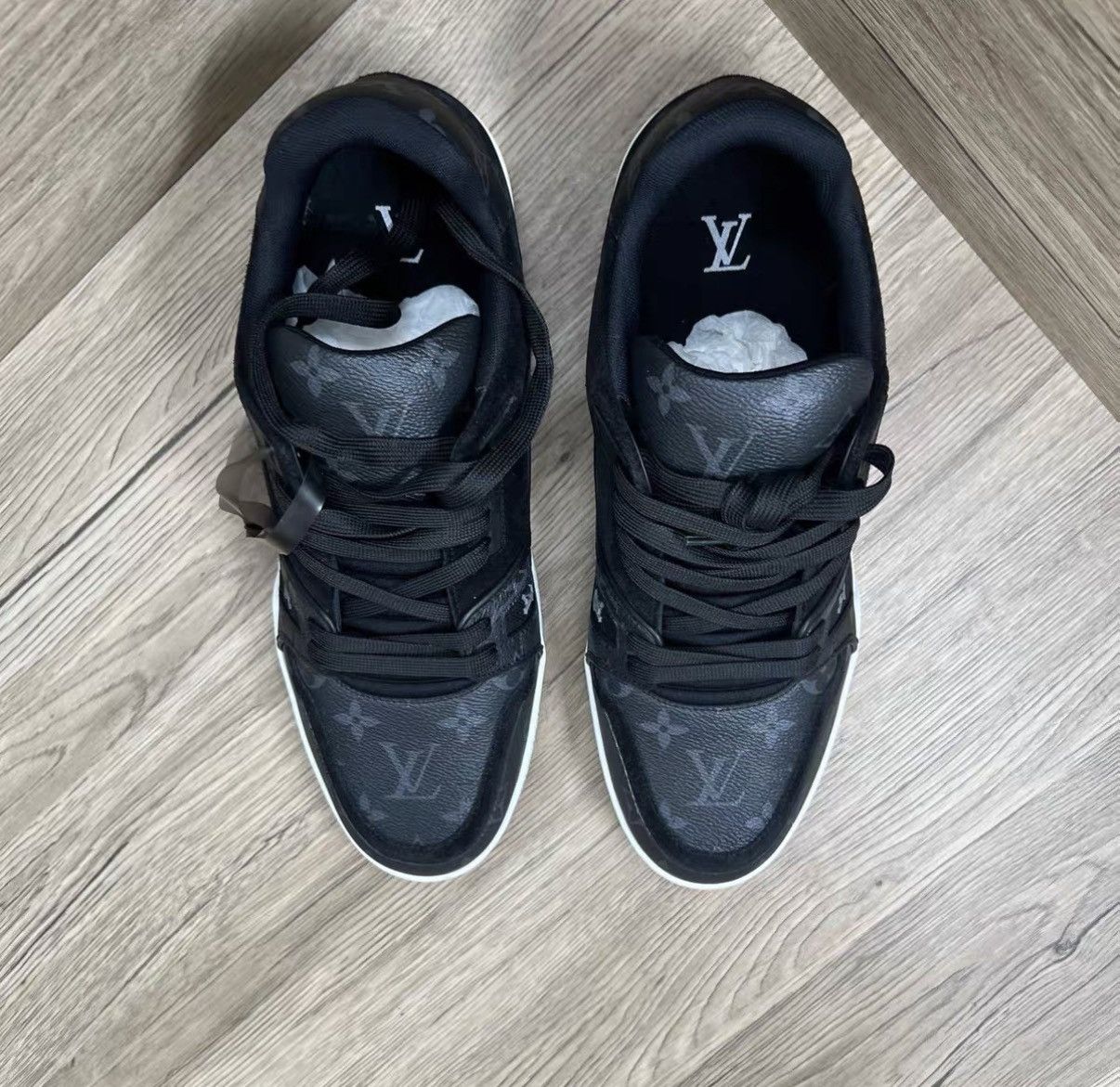 Louis Vuitton Louis Vuitton Trainer Black Monogram Sneakers J41 Size US 10 / EU 43 - 4 Thumbnail