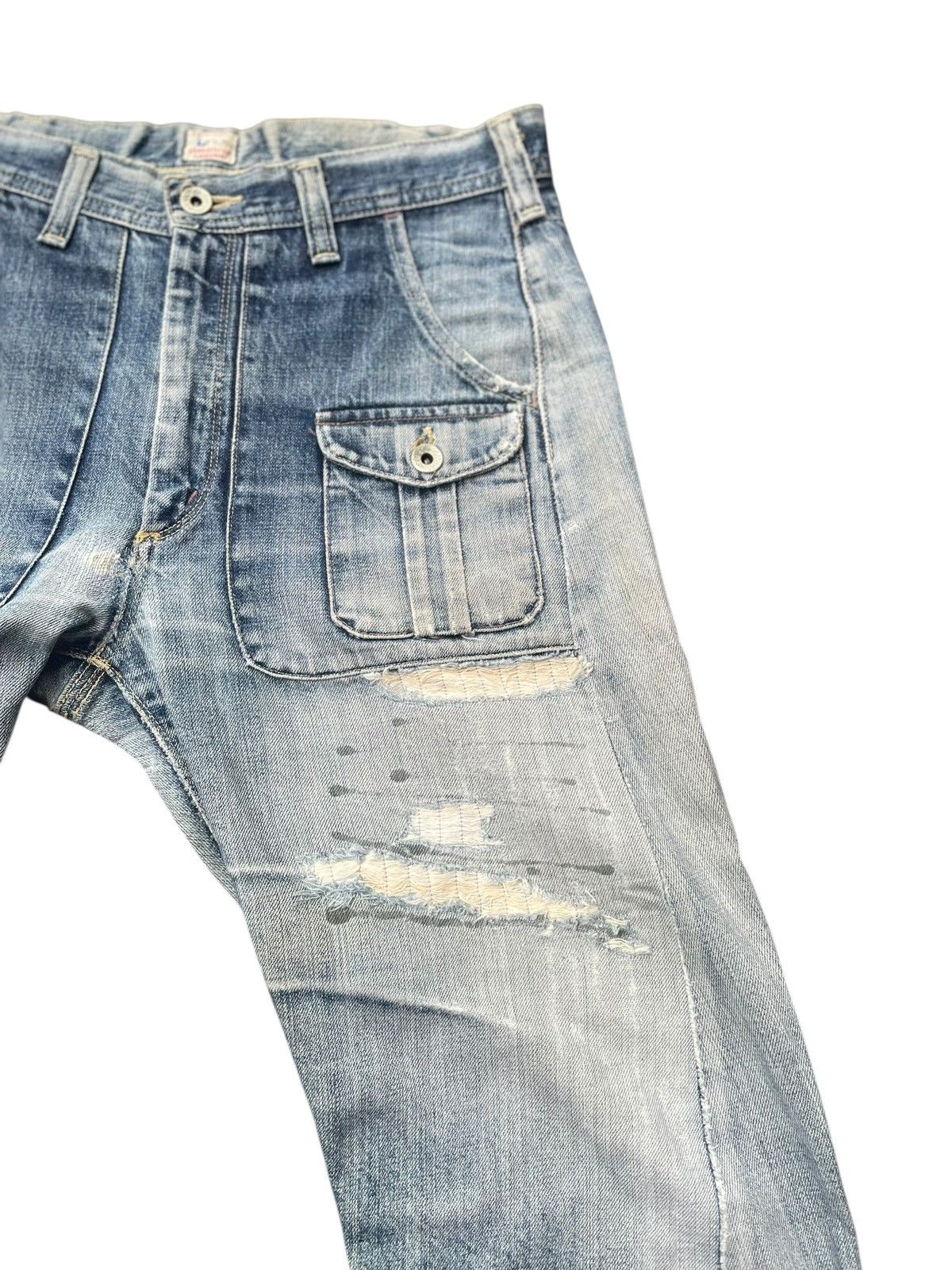 Lee Vintage Lee Distresed Denim Size US 31 - 3 Thumbnail