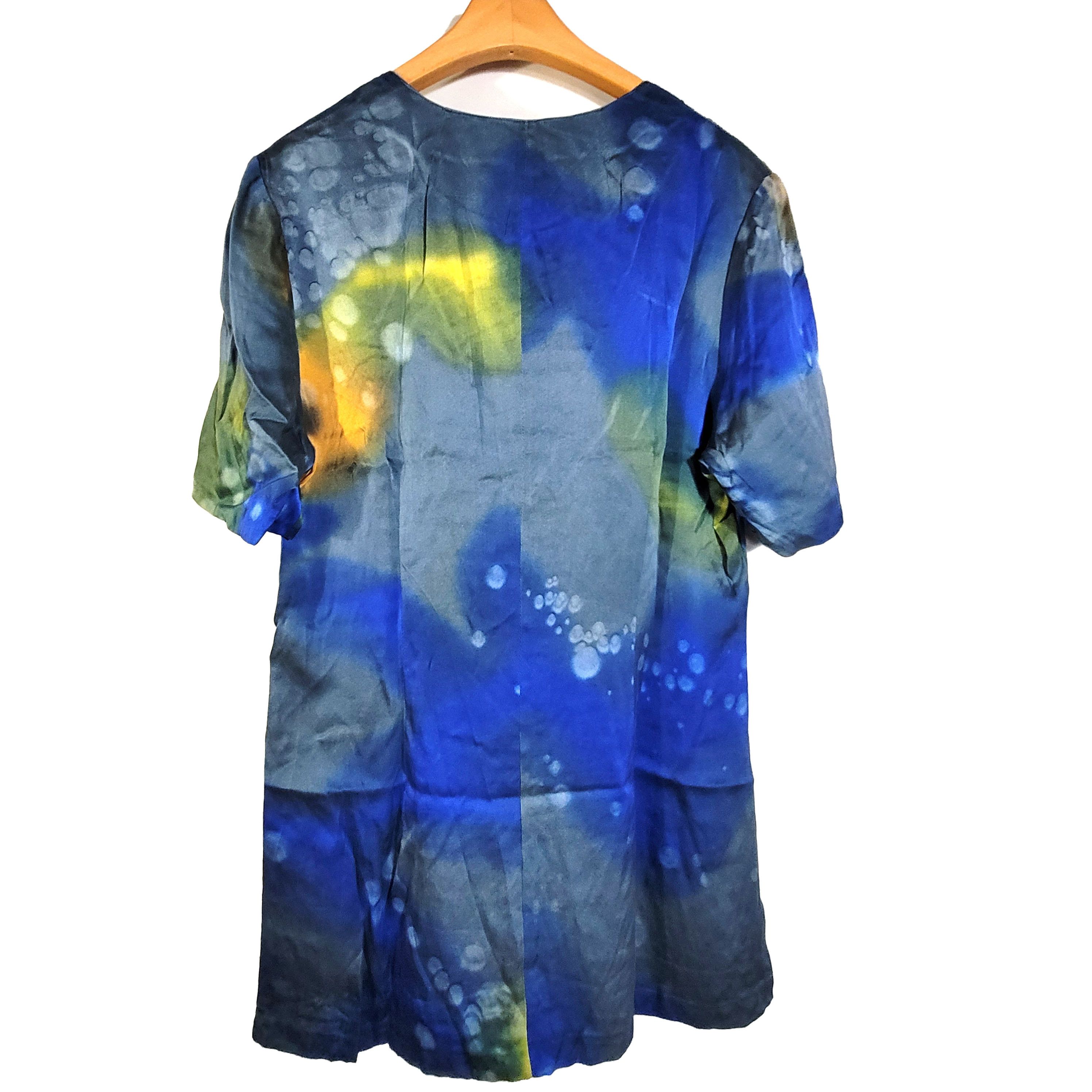 Other Women's 100% Silk Size S Short Sleeve Top Shirt SAA507 Size S / US 4 / IT 40 - 2 Thumbnail