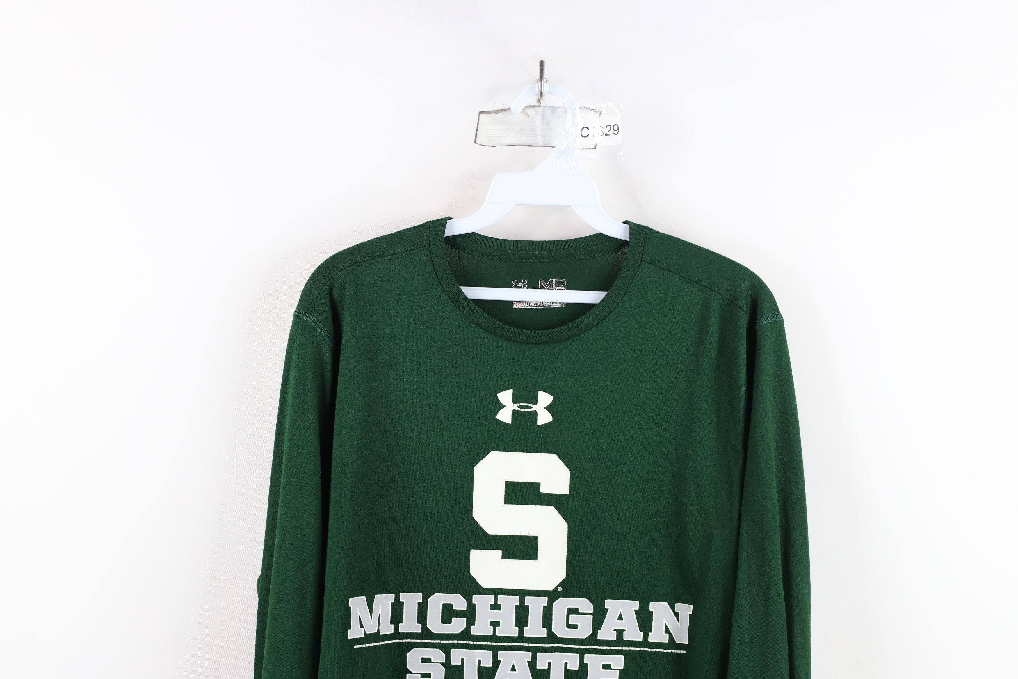 Under Armour × Vintage Under Armour State University Long Sleeve T-Shirt Green Size US M / EU 48-50 / 2 - 2 Thumbnail