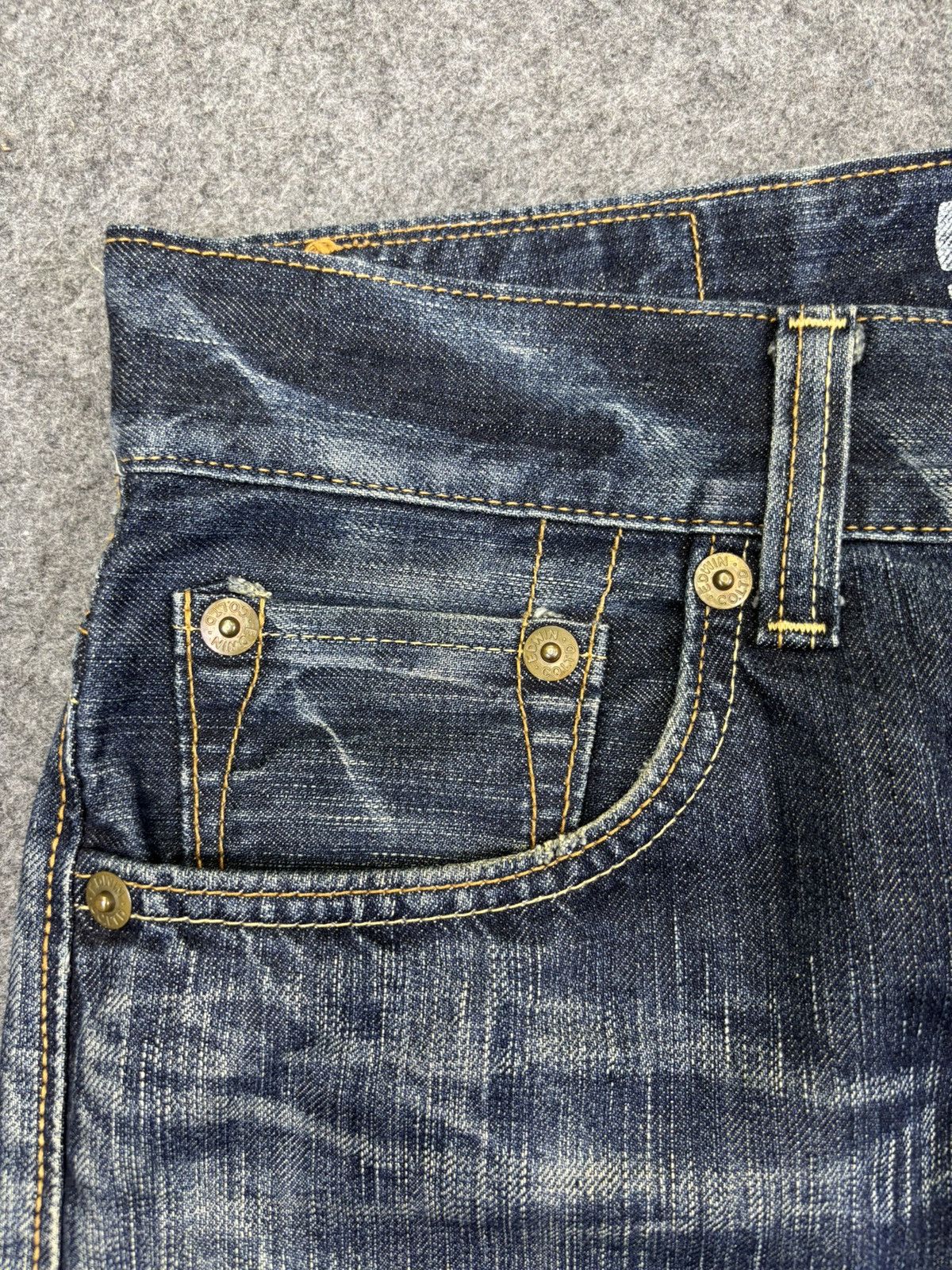 Edwin 💥Flare💥Insane Edwin 90s Style Raw Fades Flare Denim F938 Size US 32 / EU 48 - 6 Thumbnail