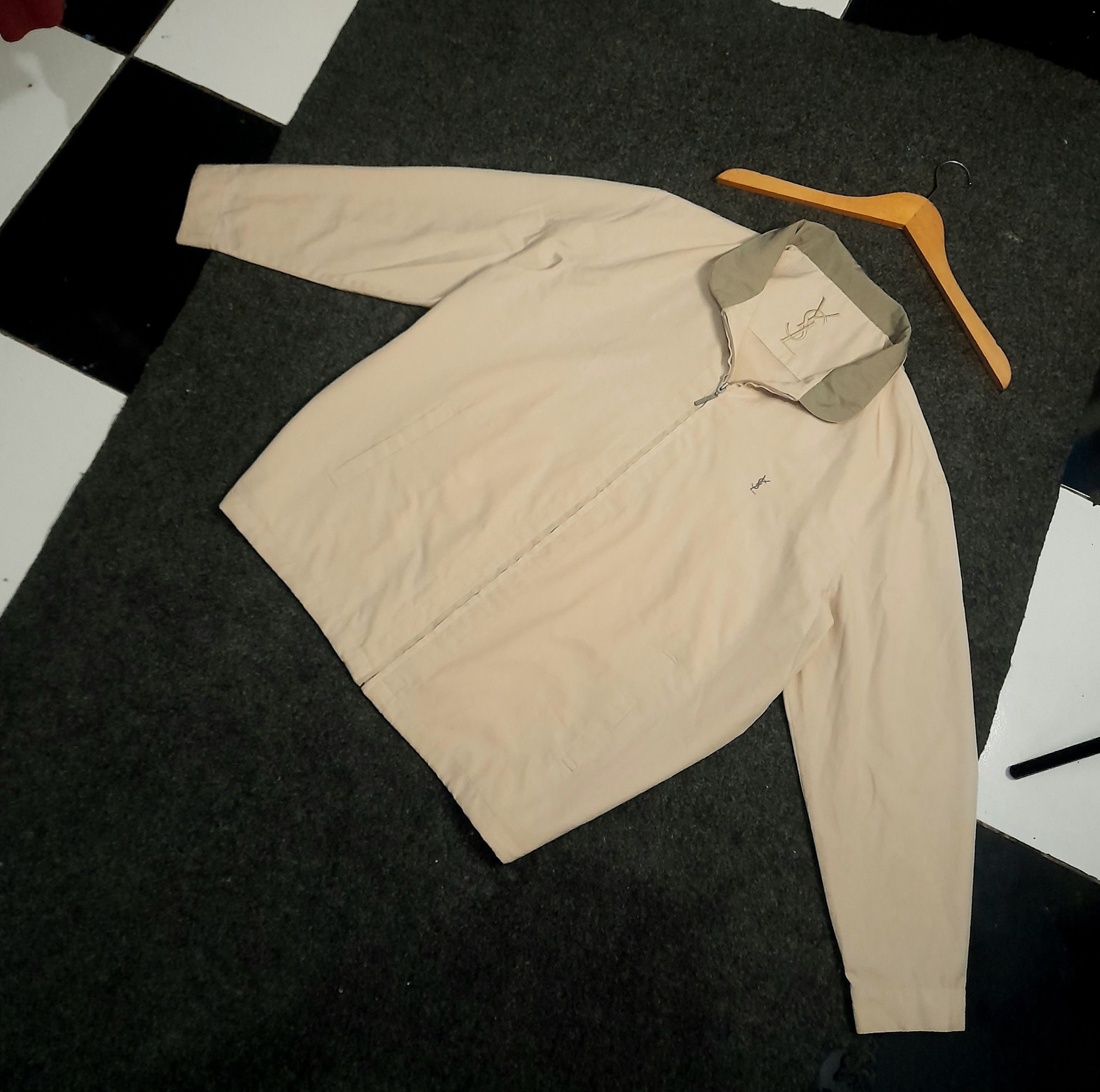 image of Vintage x YSL Pour Homme Item YVES Saint Laurent Jacket X YSL Jacket in Light Gray (Size Large)