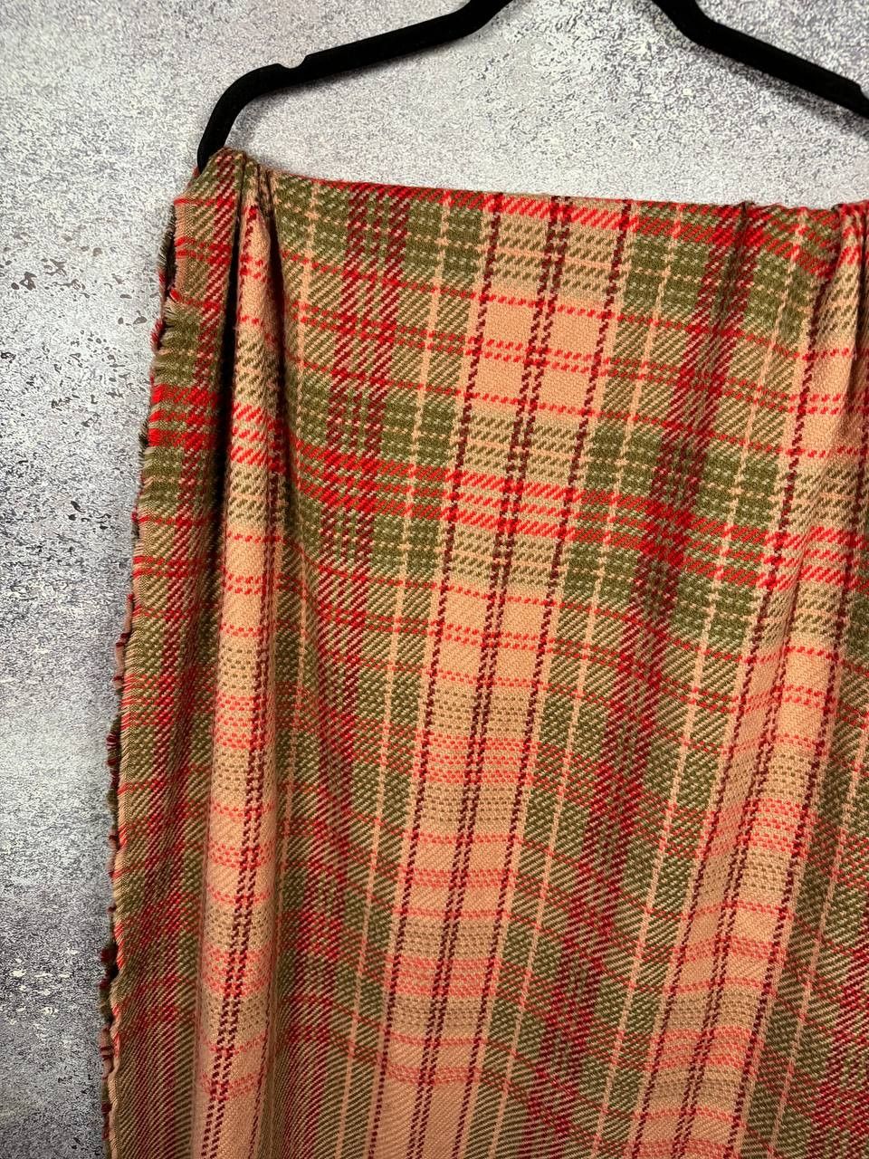 Vintage Acne Studios Red Check Big Poncho Scarf Big White Logo Size ONE SIZE - 11 Thumbnail