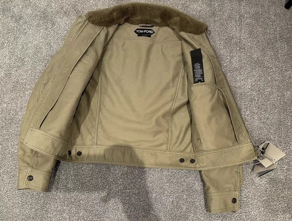 Palm Angels o1ebxxf0225 Denim Jacket in Beige Size US L / EU 52-54 / 3 - 7 Thumbnail