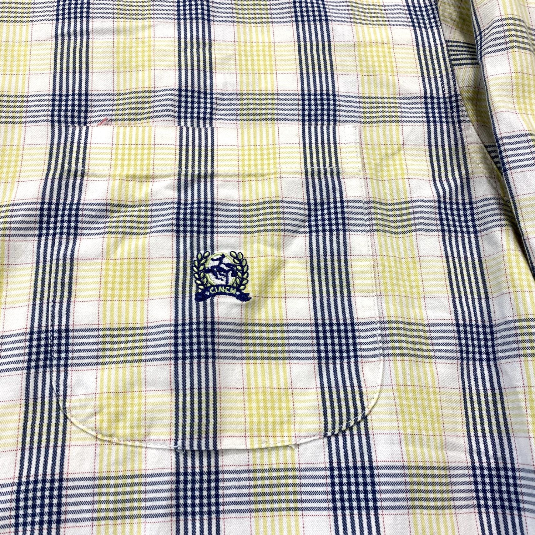Vintage Cinch Shirt Mens XL Blue Yellow White Pearl Snap Cowboy Western Casual Plaid Cotton Button-Up Collared 3 Pocket SX? Size US XL / EU 56 / 4 - 4 Thumbnail