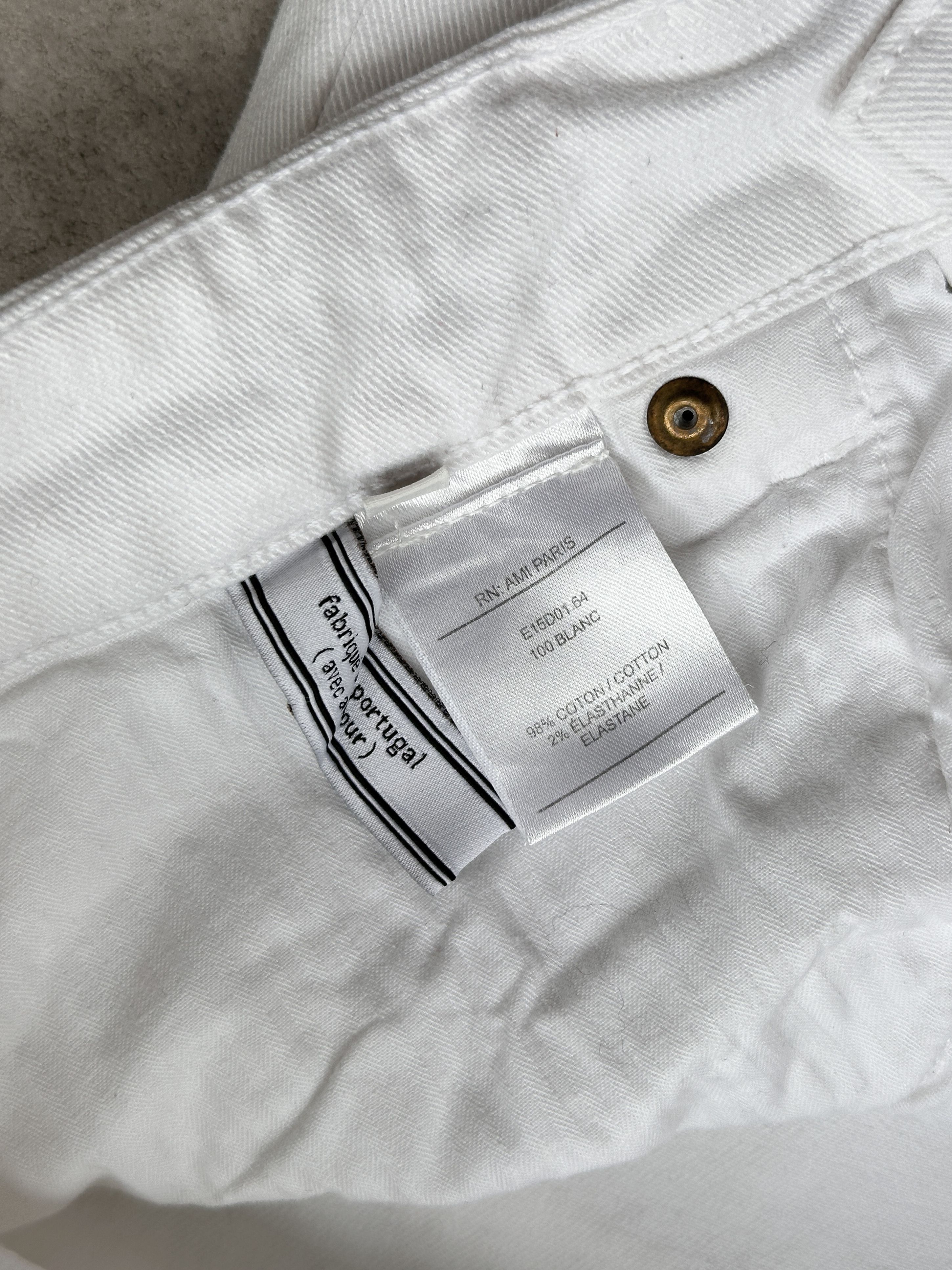 AMI AMI White Denim Pants Jeans Size US 34 / EU 50 - 9 Thumbnail