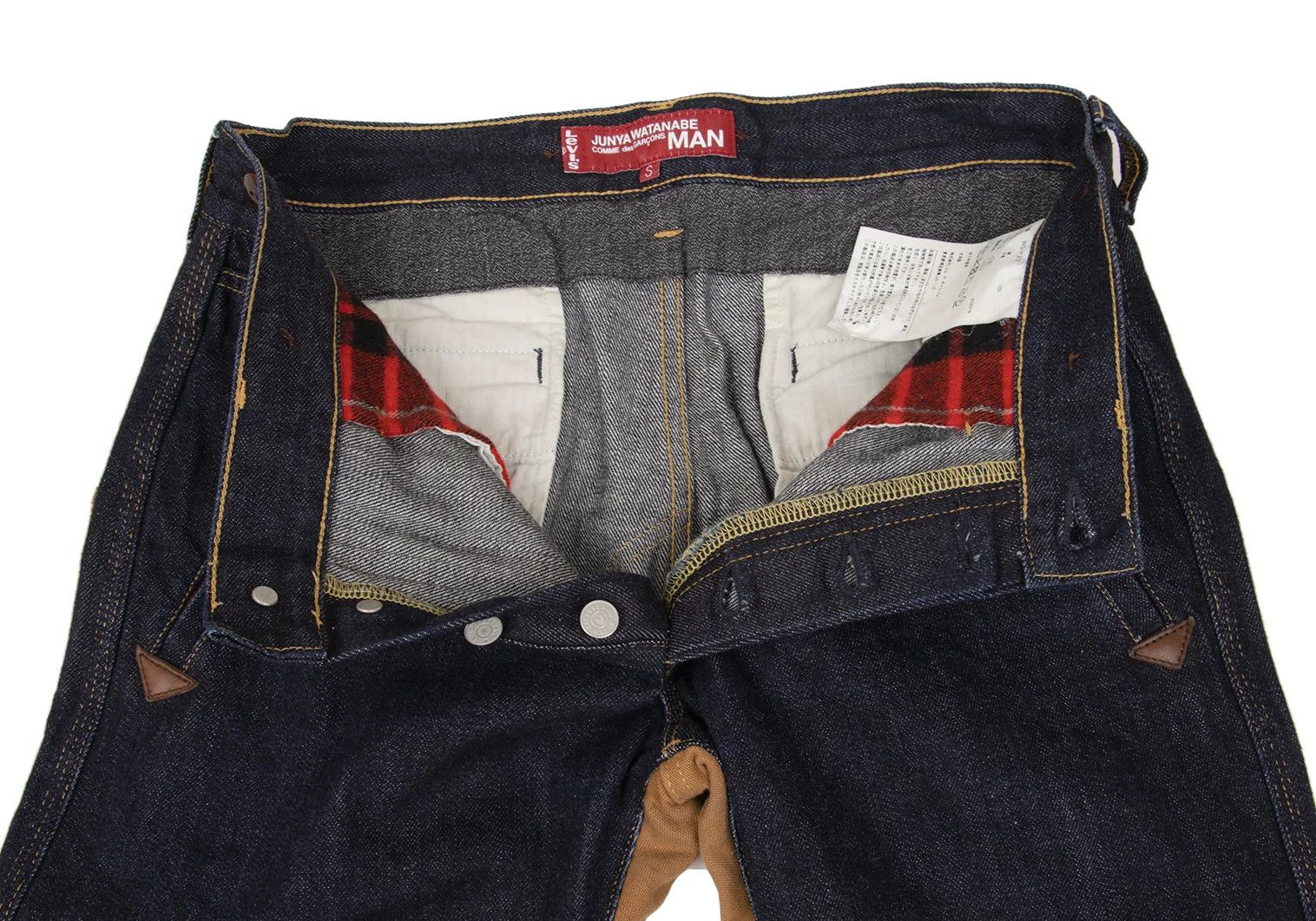 Junya Watanabe Corduroy Knee Patch Denim in Indigo Brown, Size S Size US 38 / EU 54 - 6 Thumbnail