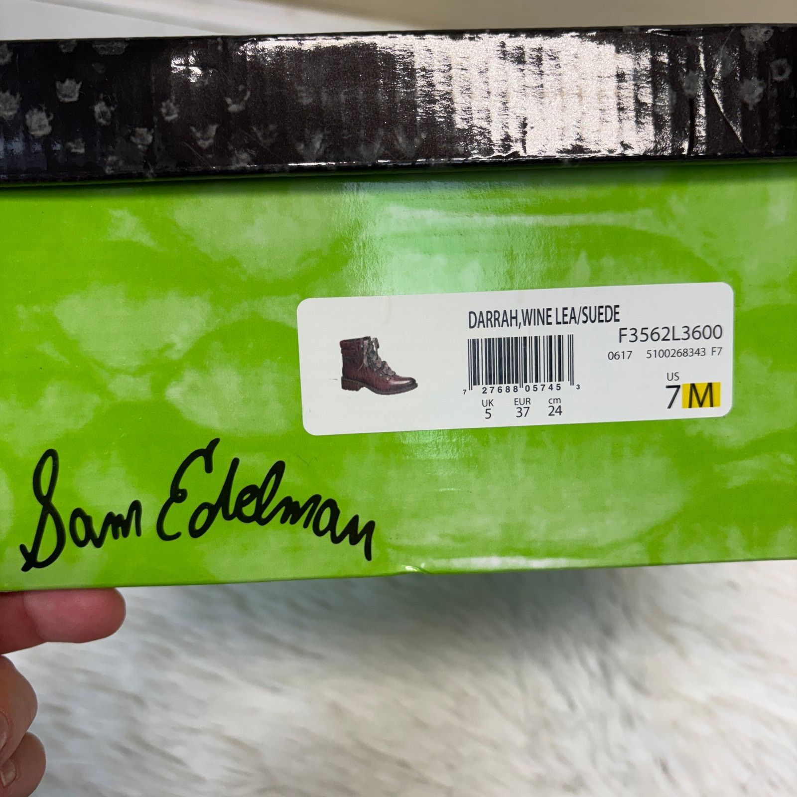 Sam Edelman Sam Edelman Darrah Dark Red Wine Suede Leather Hiking Size 7 Size US 7 / IT 37 - 7 Thumbnail
