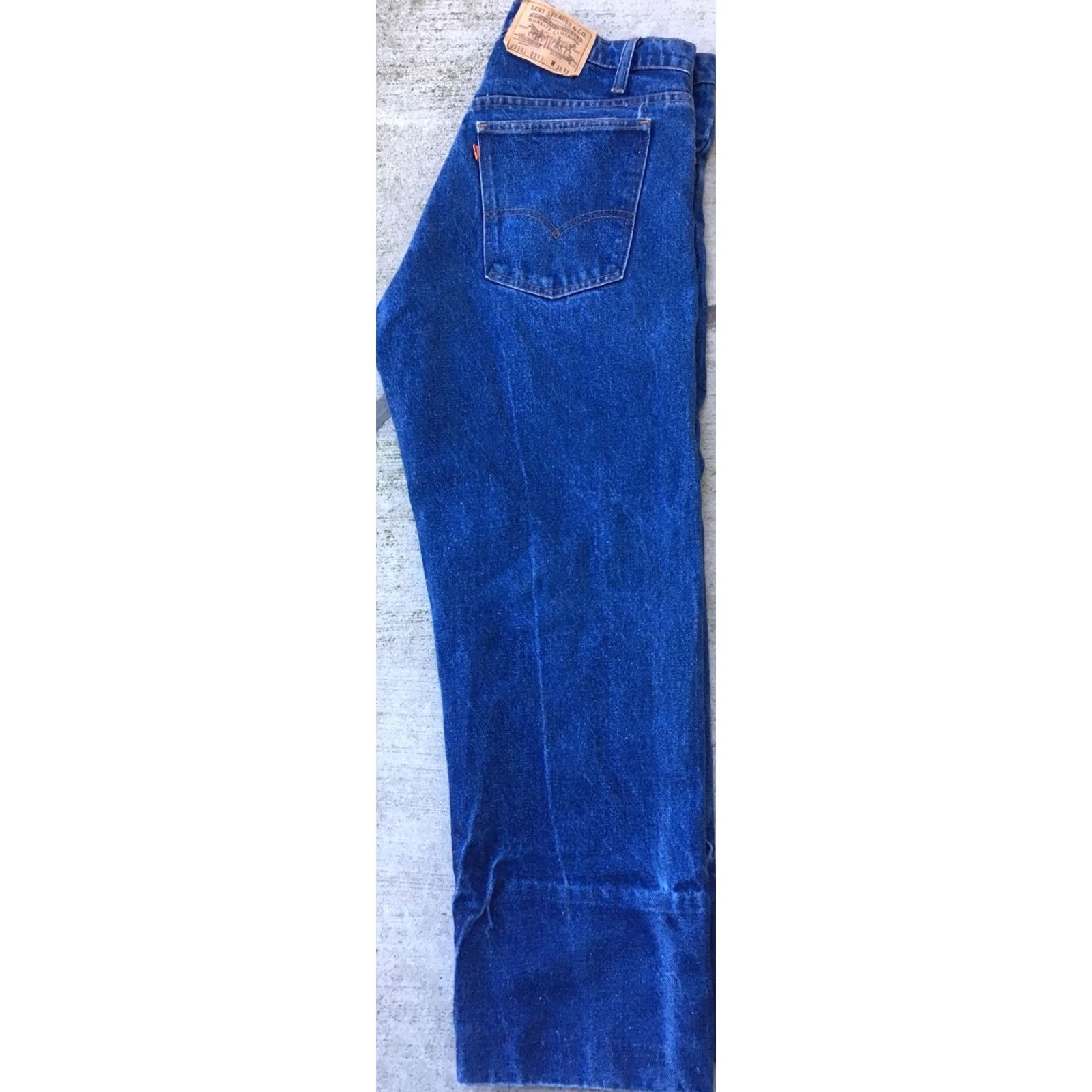 Levi's VINTAGE Levi's 505 Orange Tab USA Jeans 36 x 26.5 Inseam Blue Denim Zipper Fly Casual Mens Size US 36 / EU 52 - 7 Thumbnail