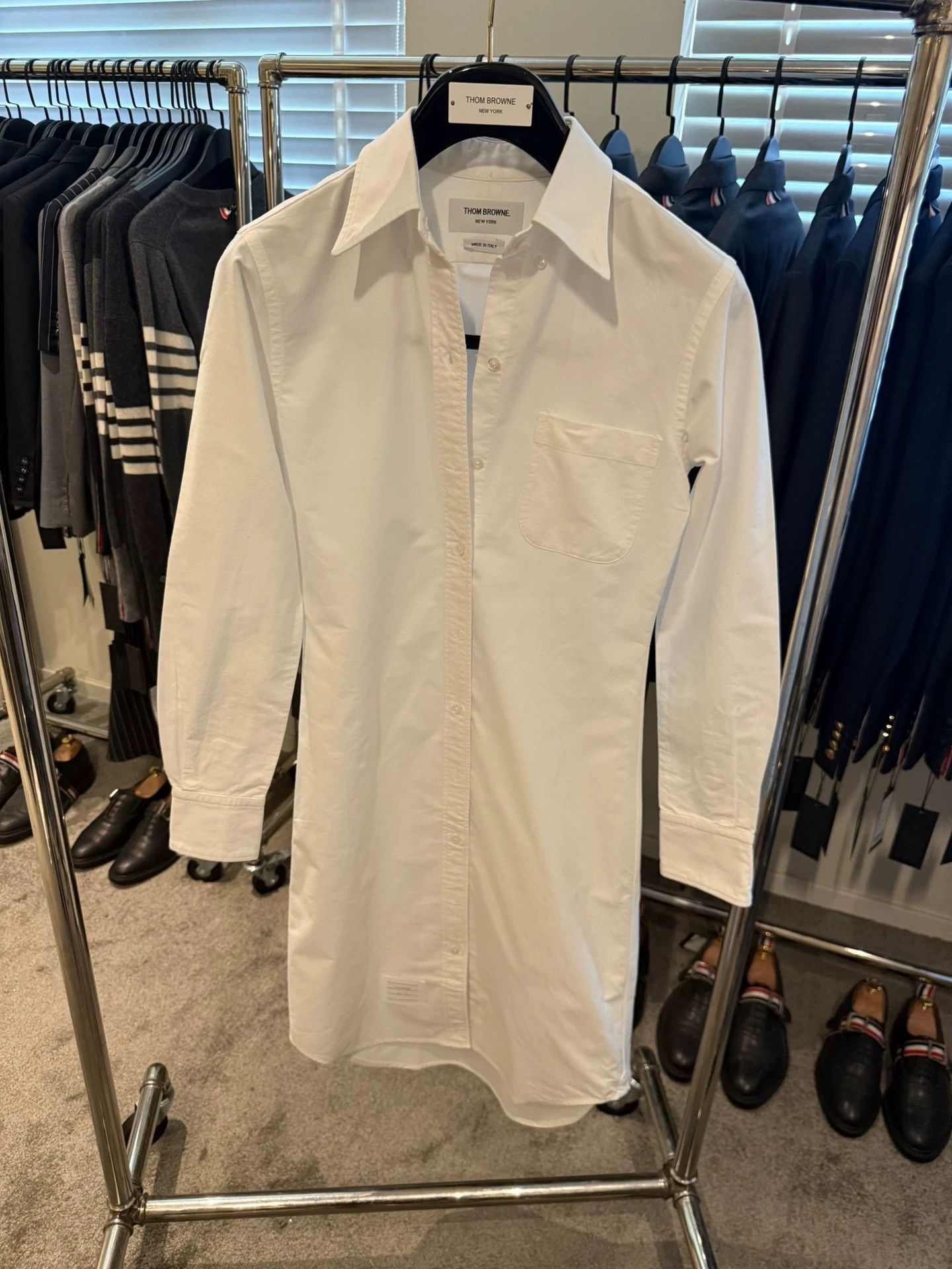 Thom Browne Thom Browne Women's White Classic Shirt Dress Size XS / US 0-2 / IT 36-38 - 1 Thumbnail