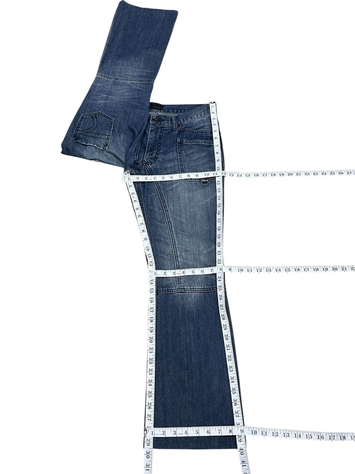 Tete Homme 🔥Archive Tête Homme Distressed Bootcut Flare Japanese Denim Size US 30 / EU 46 - 11 Thumbnail