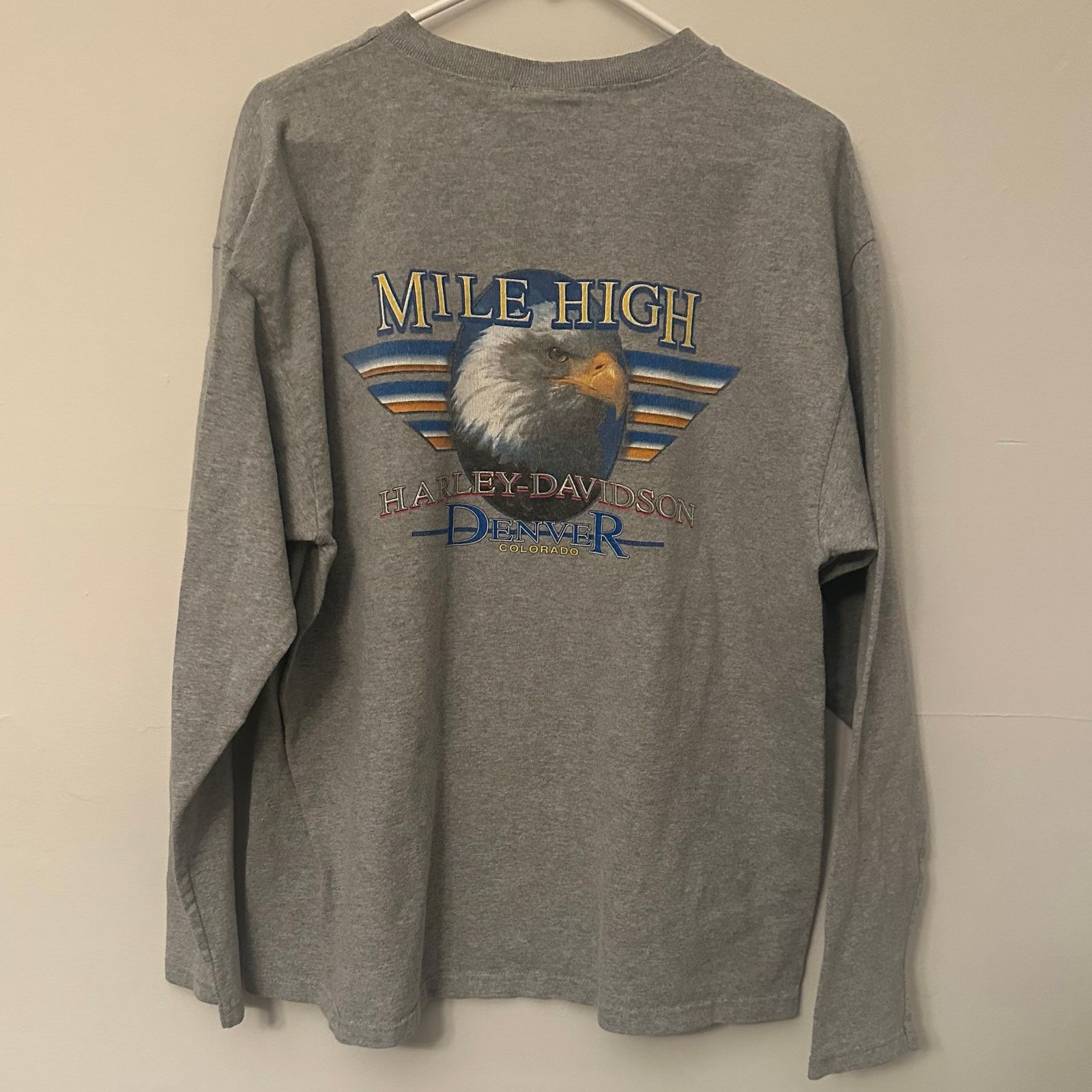 Harley Davidson Vintage Henley Harley Davidson shirt long sleeve Denver Size US XL / EU 56 / 4 - 2 Thumbnail