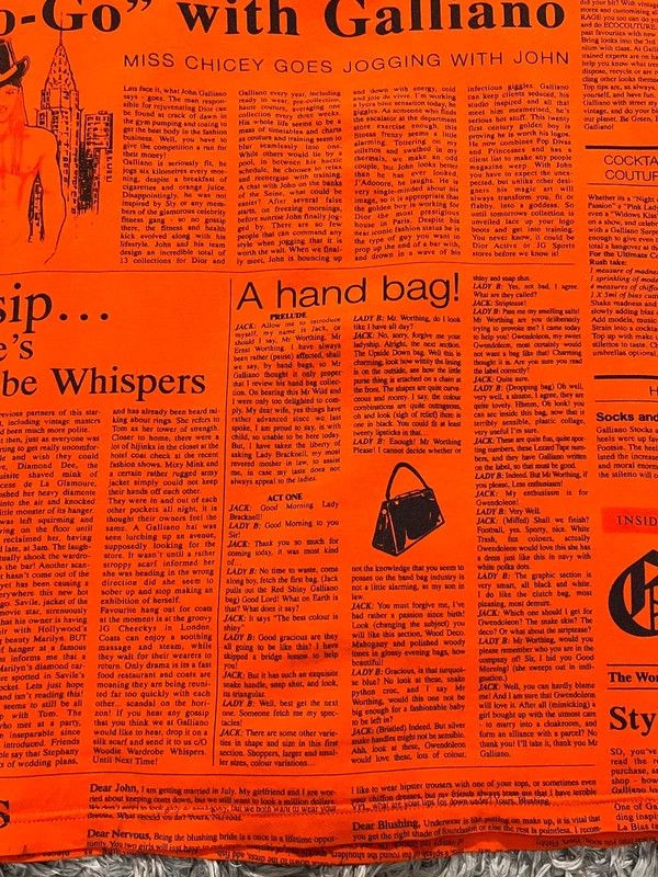 John Galliano John Galliano Gazette Orange T-shirt Size US M / EU 48-50 / 2 - 3 Thumbnail