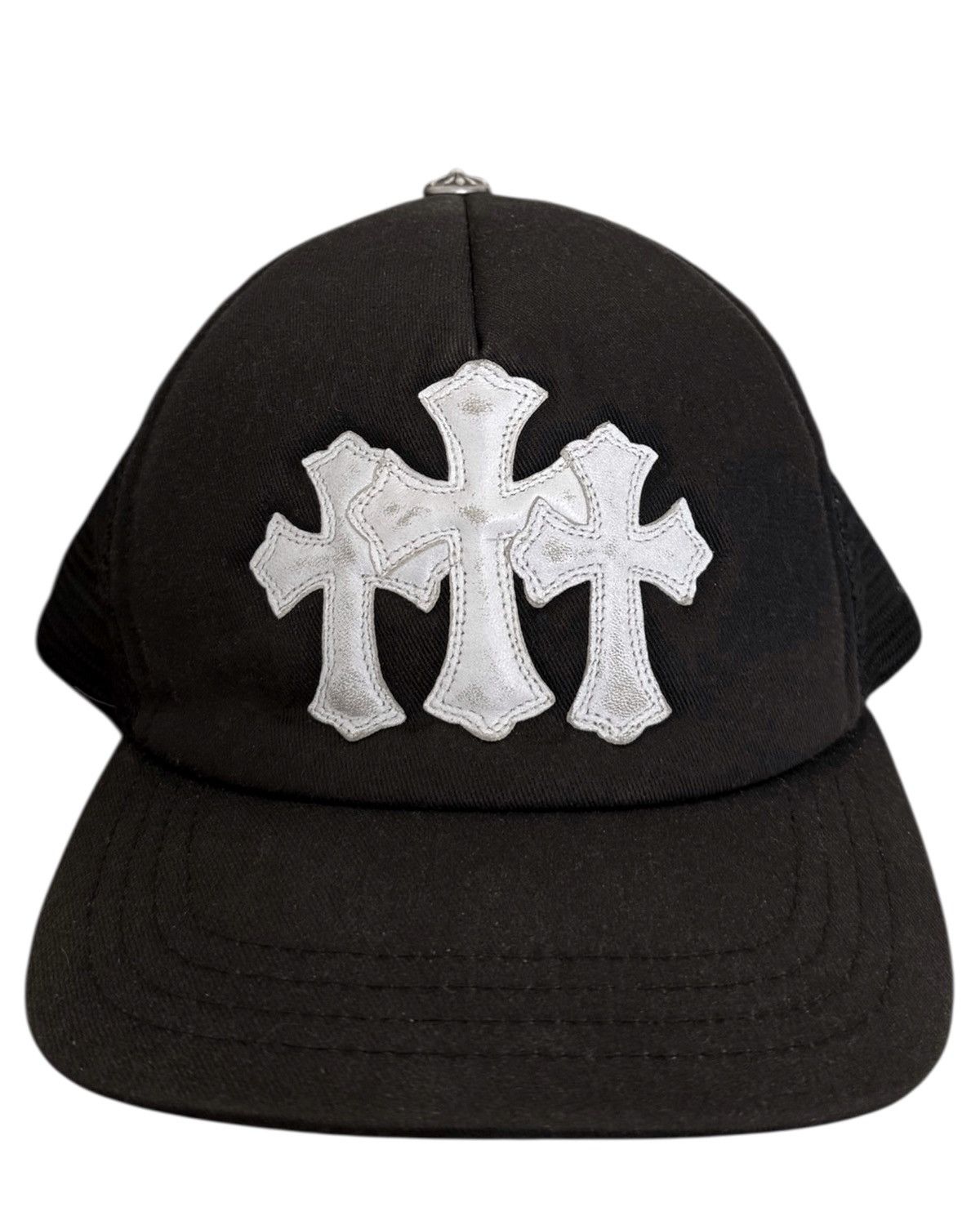 Vintage Triple 3 White Cross Trucker Hat