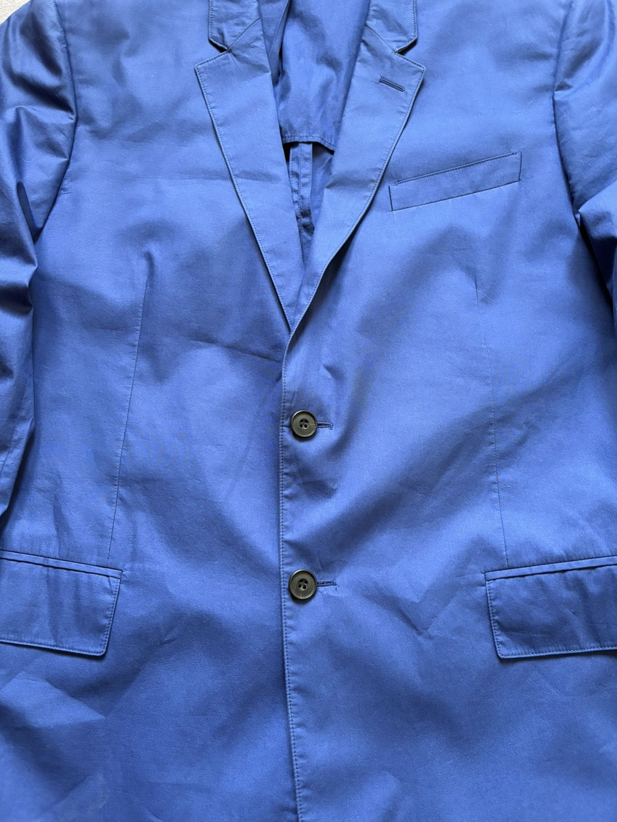 Burberry Burberry London Luxury Mens Blue Blazer Jacket Size 54 Rare Size 54R - 4 Thumbnail