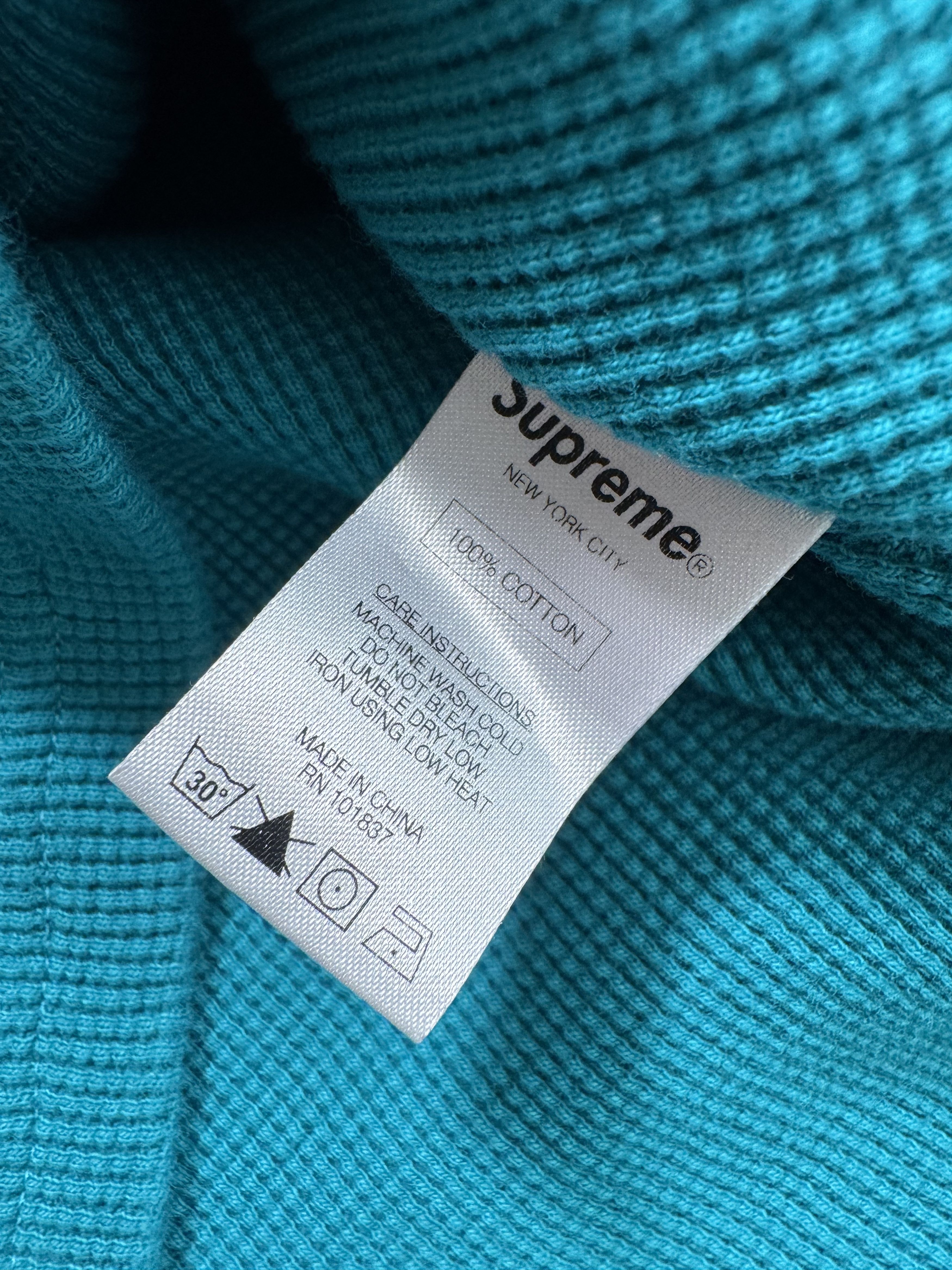 Supreme Supreme FW 13 Drop Shadow Thermal Waffle long sleeve shirt Size US L / EU 52-54 / 3 - 7 Thumbnail