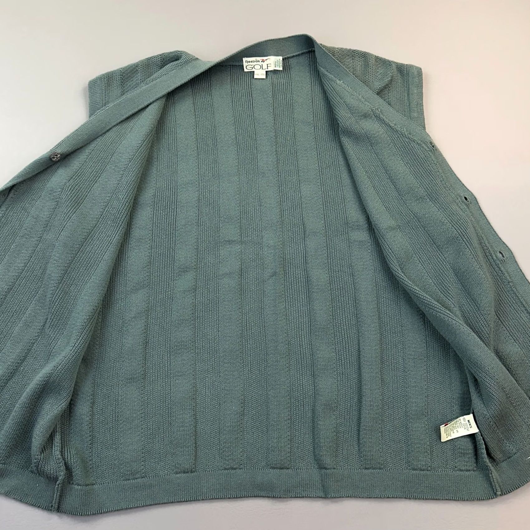 Reebok VINTAGE Reebok Golf Sweater Vest Mens 2XL Green Button Front Sleeveless Casual Size US XXL / EU 58 / 5 - 5 Thumbnail