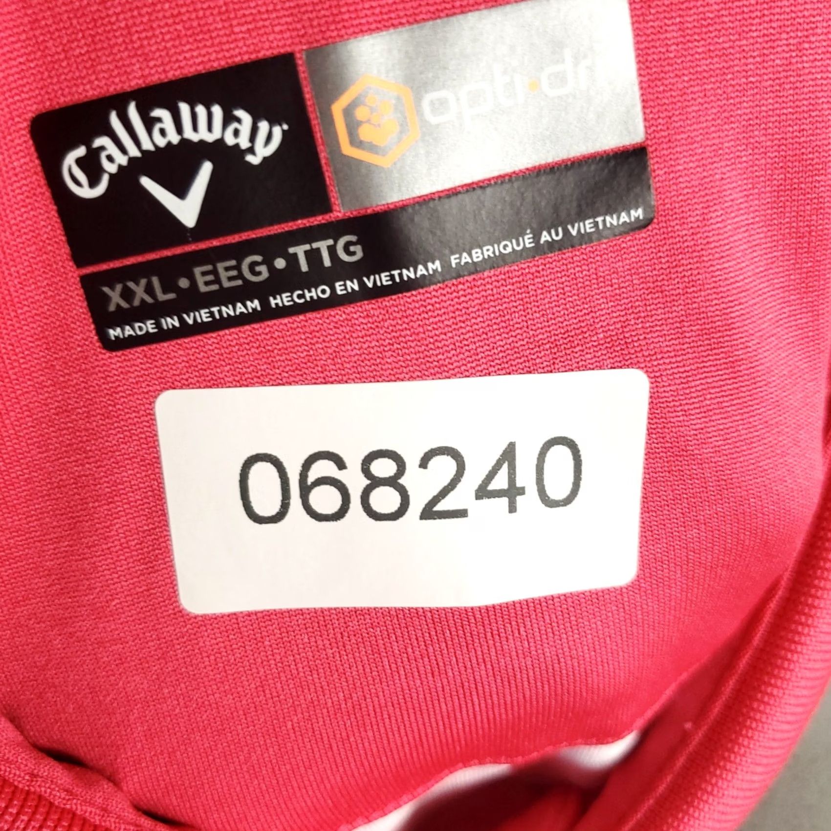 Callaway Callaway Polo Shirt Mens 2XL Pink Striped Opti Dri Fit Golf Short Sleeve Shirt Polo Mens 2XL Pink Striped Size US XXL / EU 58 / 5 - 6 Thumbnail
