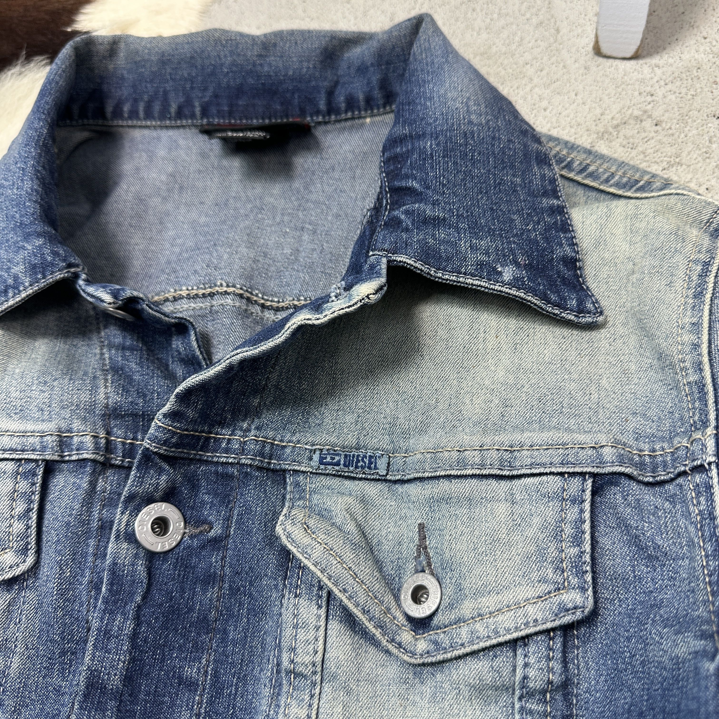 Diesel Vintage Denim Streetwear Diesel Washed Jeans Jacket 00s Size M / US 6-8 / IT 42-44 - 3 Thumbnail