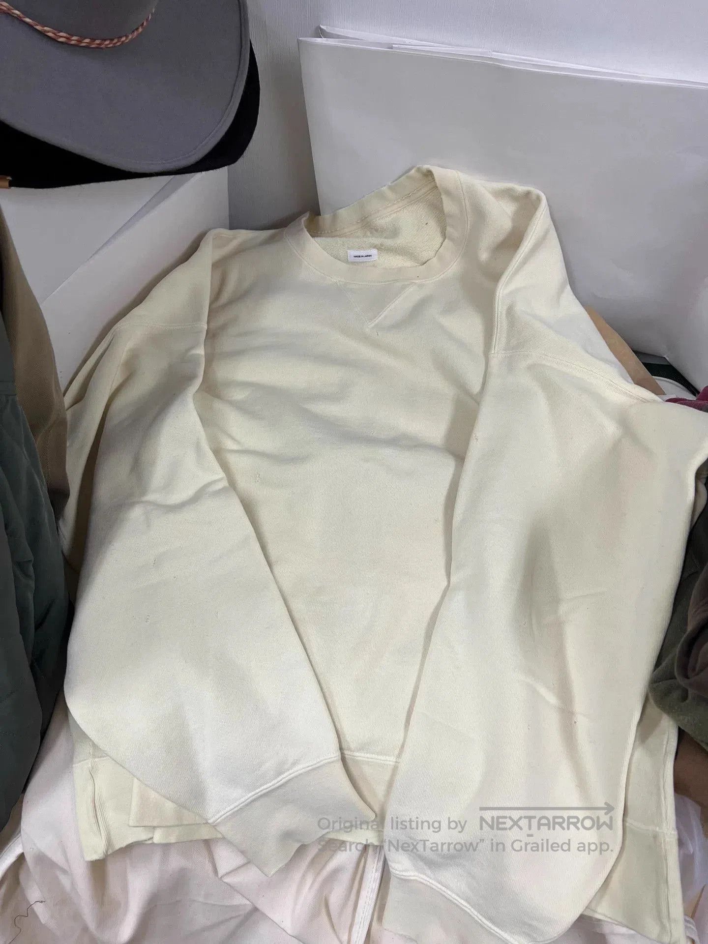 Visvim Beige Long Sleeve Sweatshirt XL. Size US XL / EU 56 / 4 - 1 Thumbnail