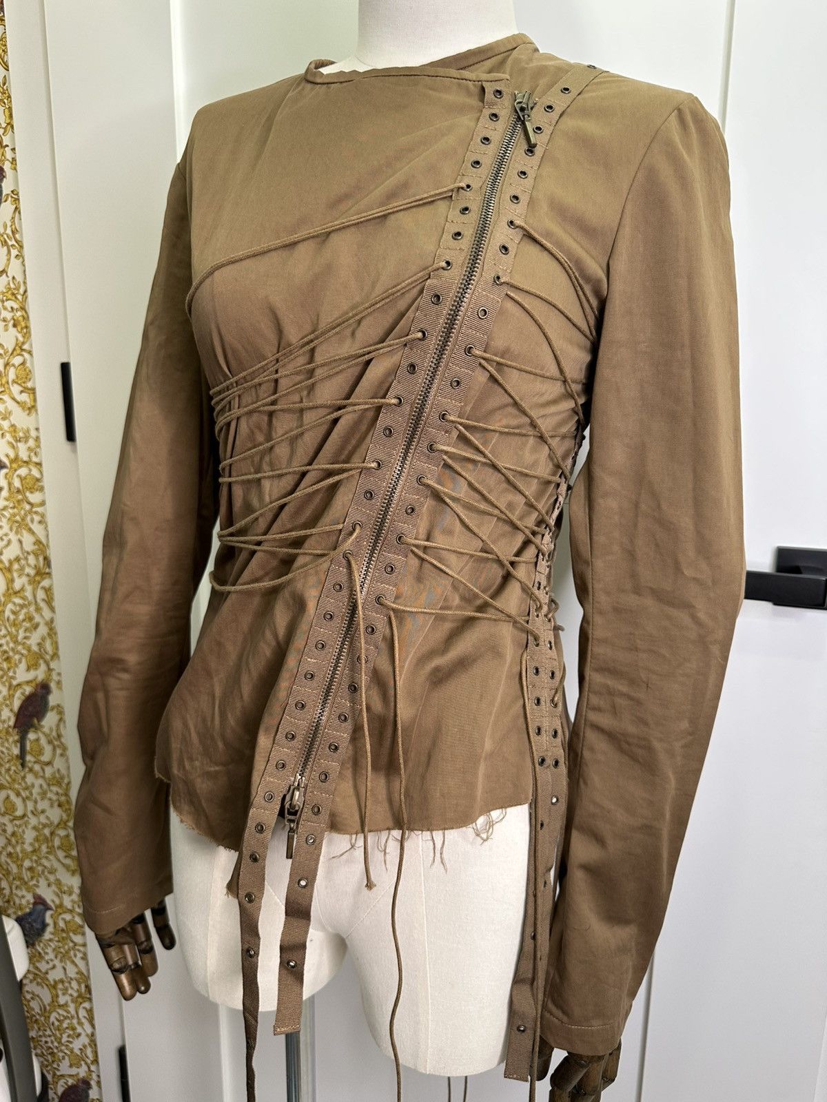 Vintage × plein sud Very rare Plein Sud bondage corset blouse Faycal Amor Size M / US 6-8 / IT 42-44 - 2 Thumbnail