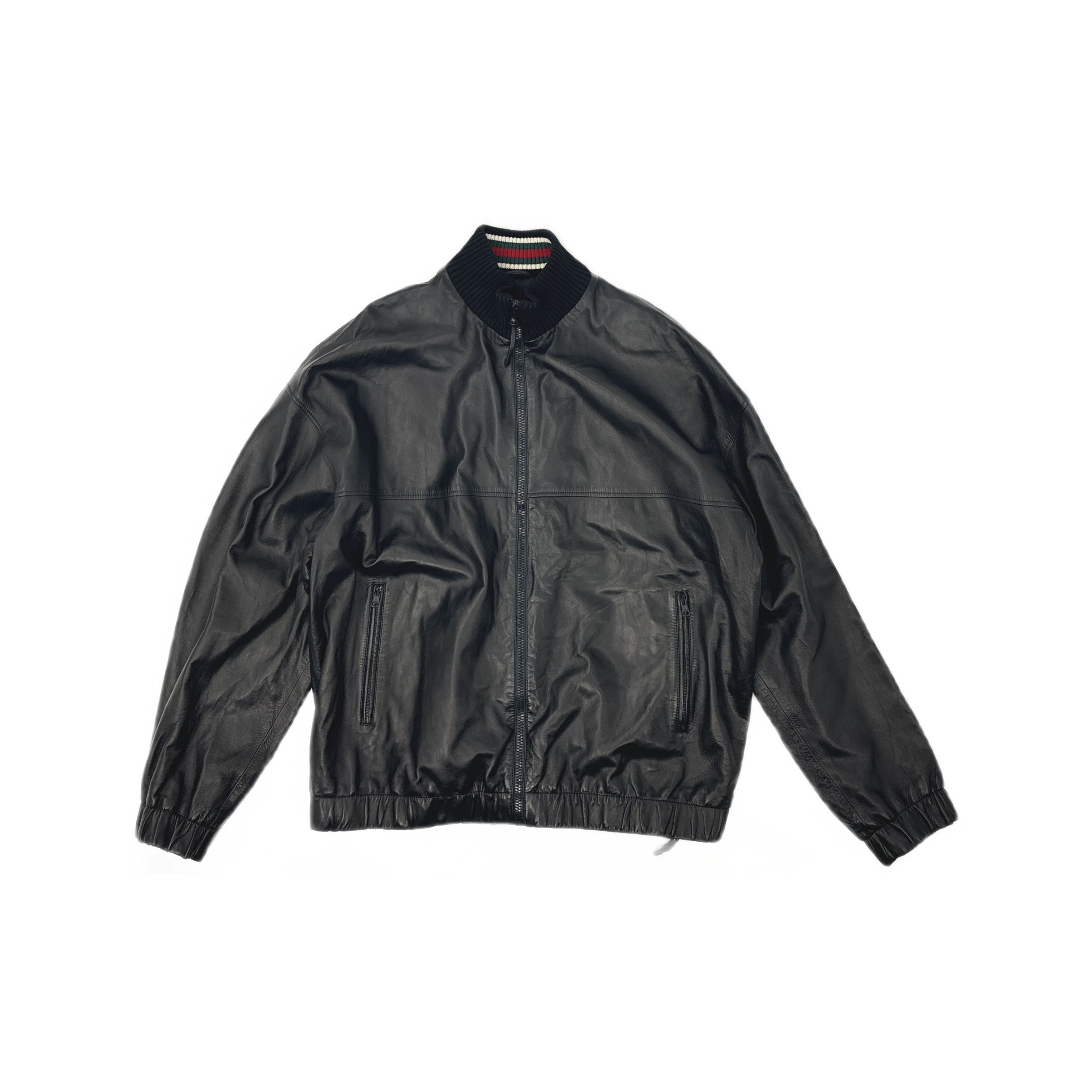 Gucci Gucci Leather Bomber Jacket Size 52 Size US L / EU 52-54 / 3 - 1 Thumbnail