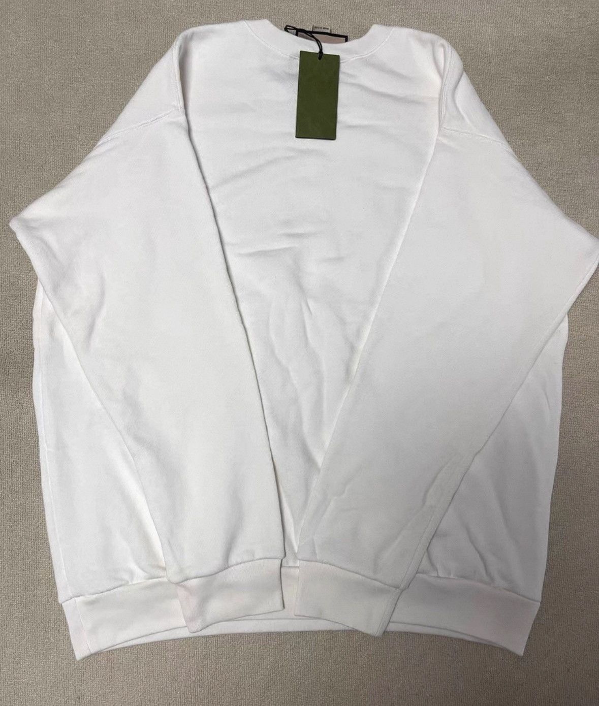 Gucci Gucci Yellow rubber cat white loose sweatshirt 2501-Nextarr Size US XL / EU 56 / 4 - 2 Thumbnail