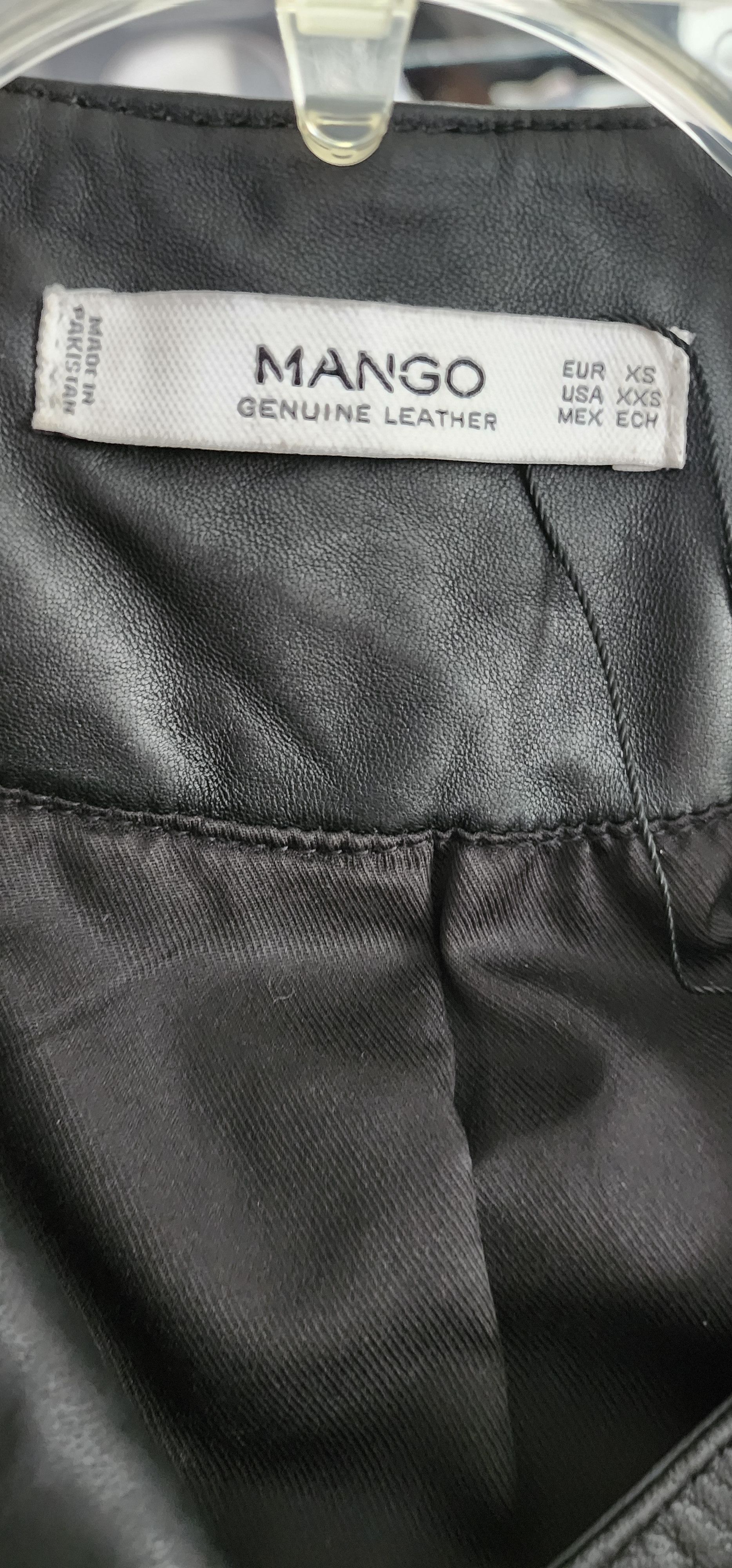 Mango NWOT Mango Black 100% Genuine Leather Moto Jacket Coat XXS Size XXS / US 00 / IT 34 - 5 Thumbnail