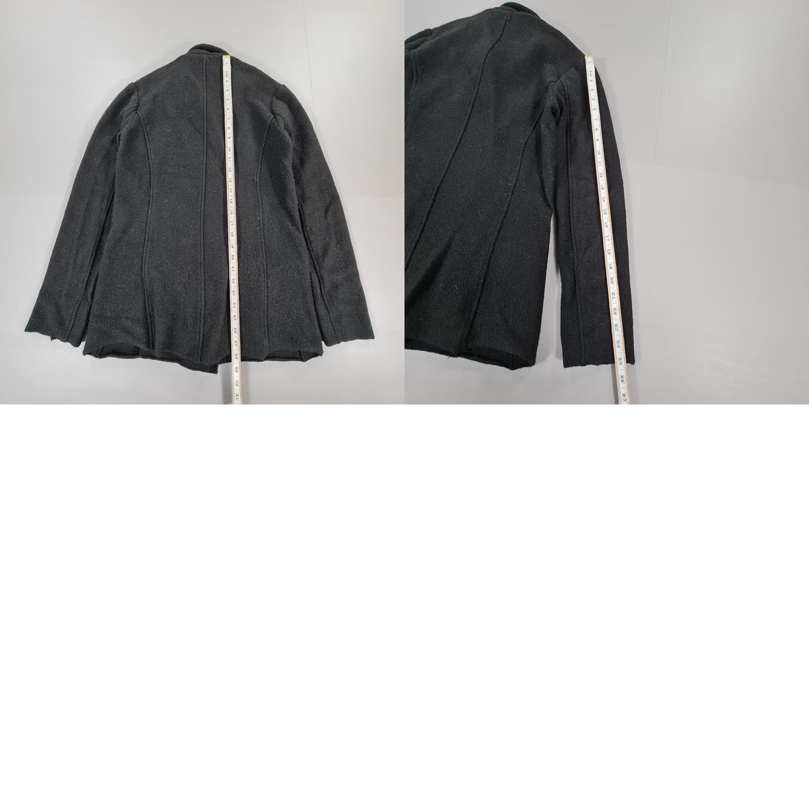 Vintage Toast Jacket Womens 10 Blazer Black Double Breasted Wool Size L / US 10 / IT 46 - 8 Thumbnail