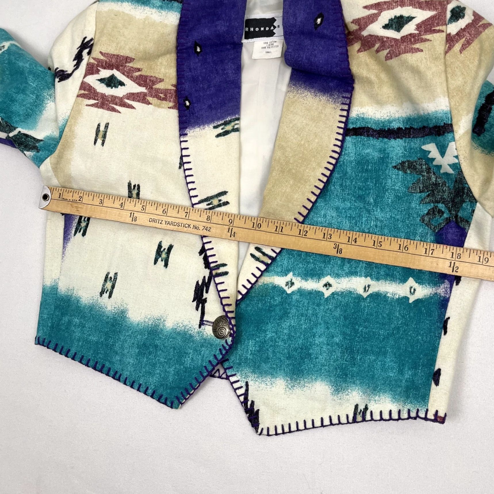 Honda VTG Rhonda Stark Jacket Women Small Concho Crop Southwestern Aztec Cowgirl Rodeo Jacket Size S / US 4 / IT 40 - 5 Thumbnail
