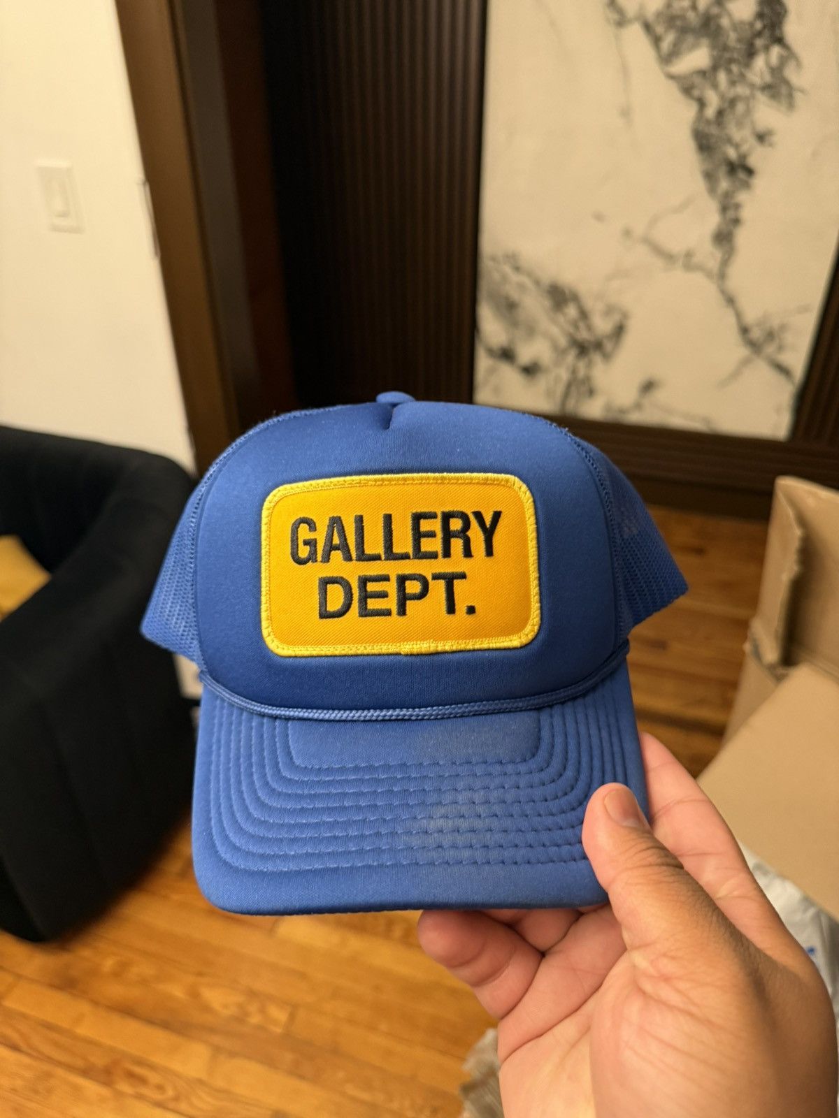 Gallery Dept. GALLERY DEPT “PATCH LOGO TRUCKER HAT” PURPLE NWT *RARE* Size ONE SIZE - 1 Thumbnail