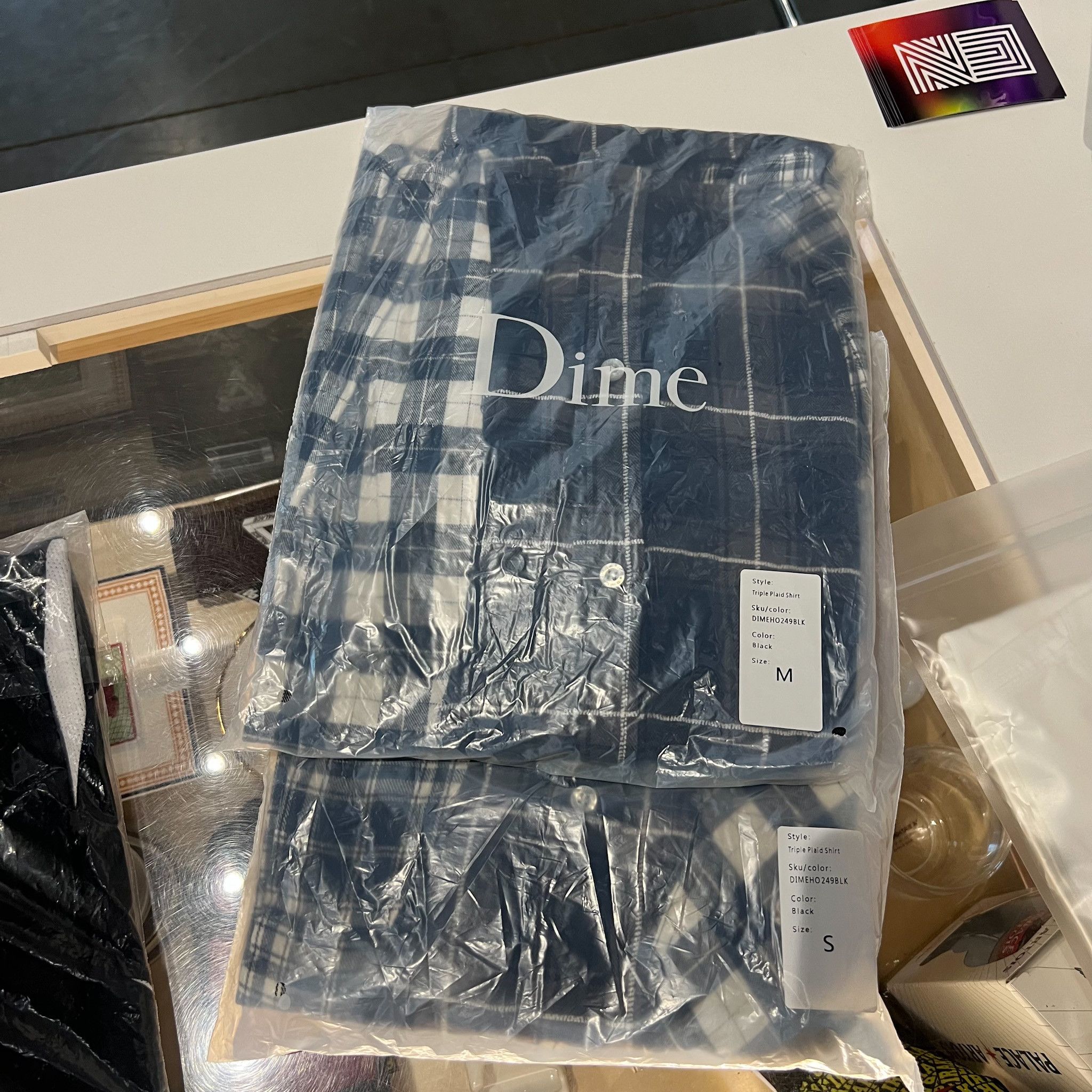 Dime Dime Triple Plaid Shirt Black • M Size US M / EU 48-50 / 2 - 4 Thumbnail